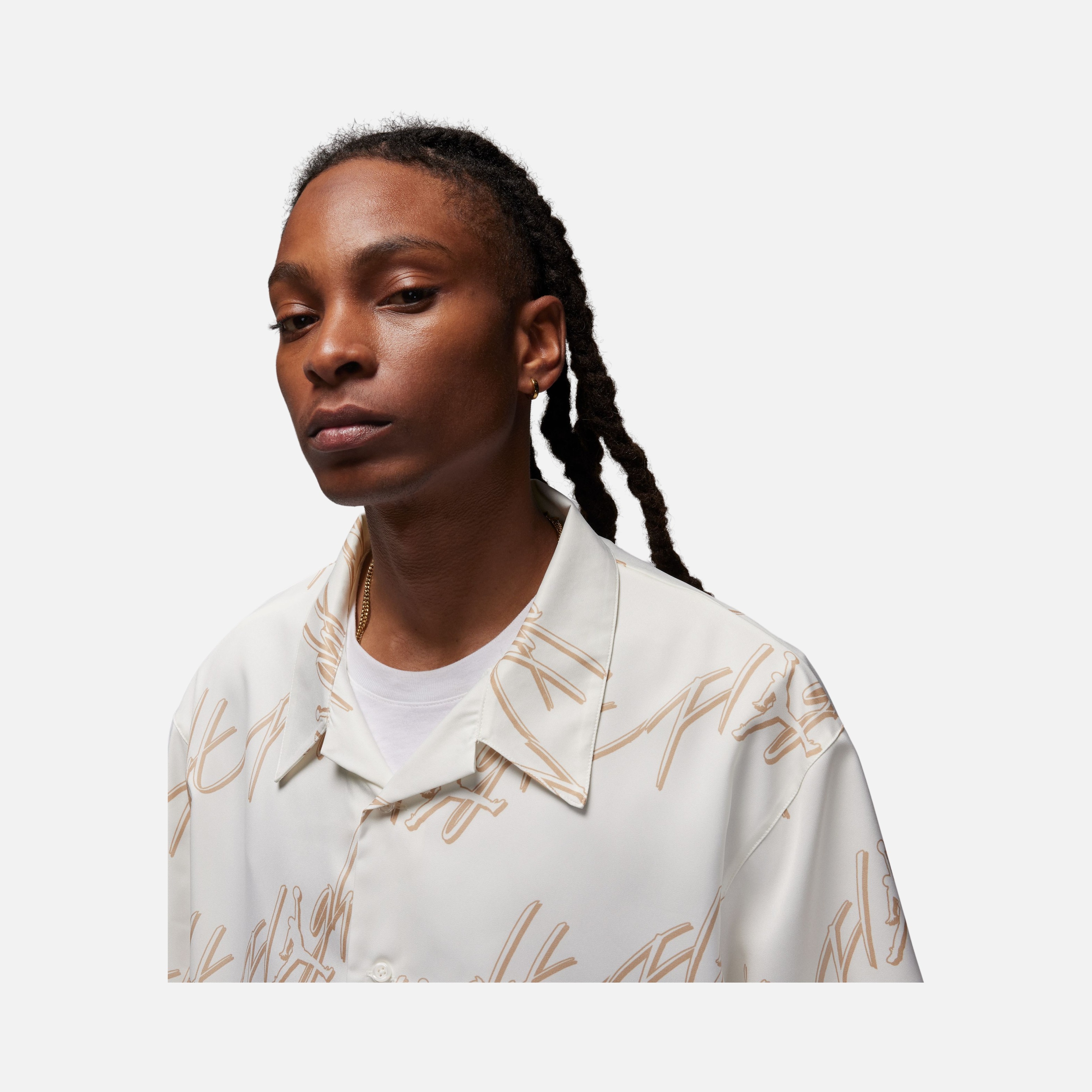 Nike Jordan Essentials Graphics Full-Button Short-Sleeve Erkek Gömlek