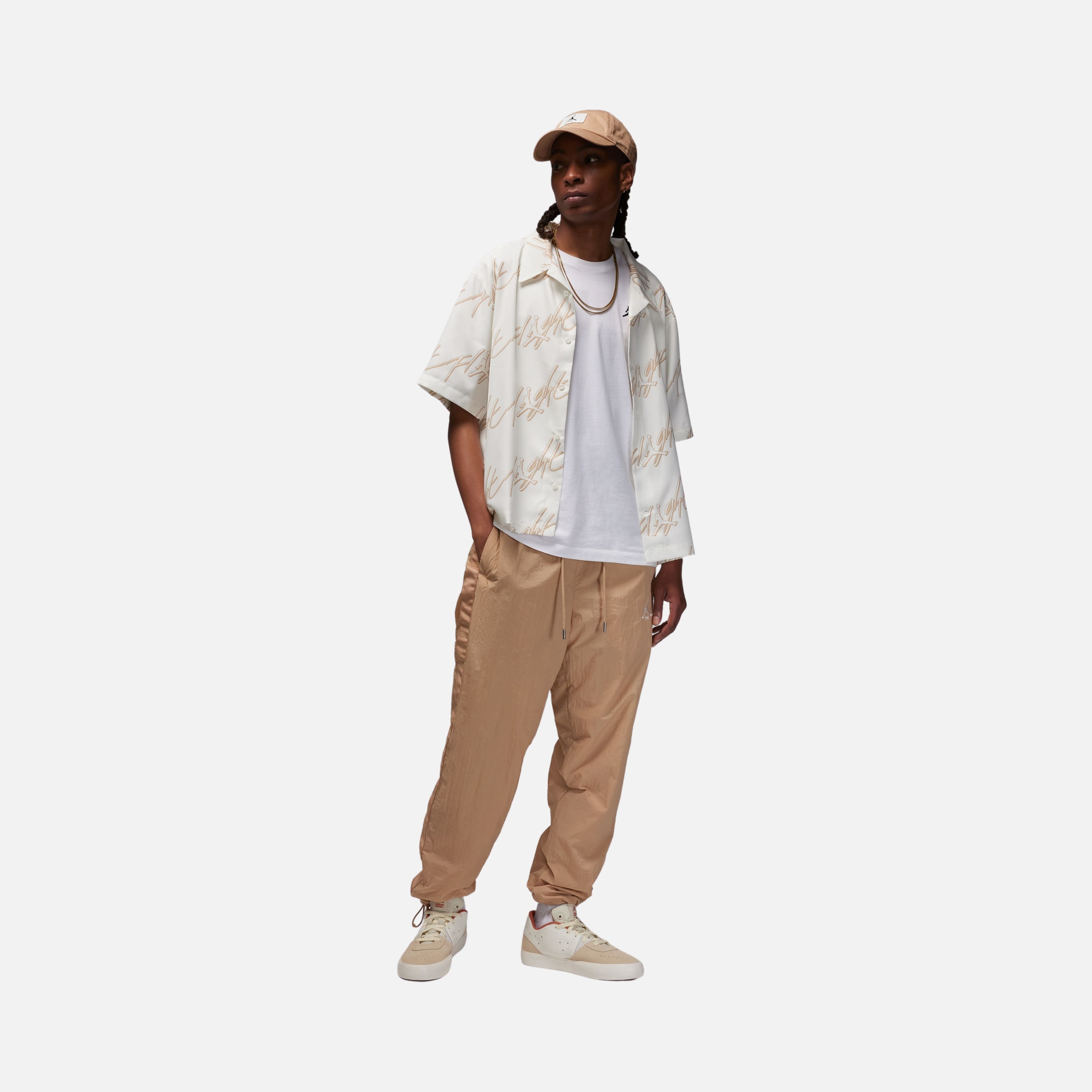 Nike Jordan Essentials Graphics Full-Button Short-Sleeve Erkek Gömlek