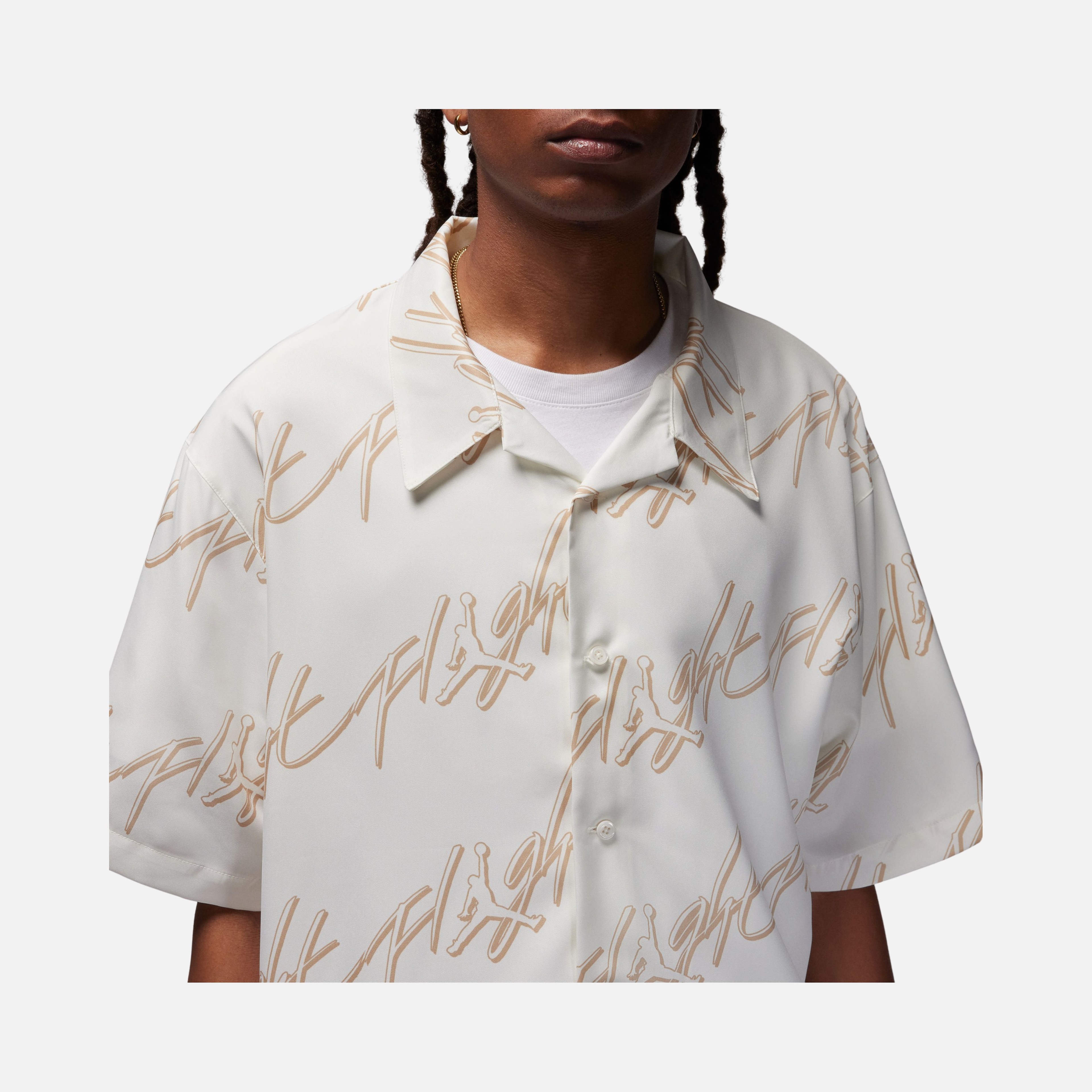 Nike Jordan Essentials Graphics Full-Button Short-Sleeve Erkek Gömlek