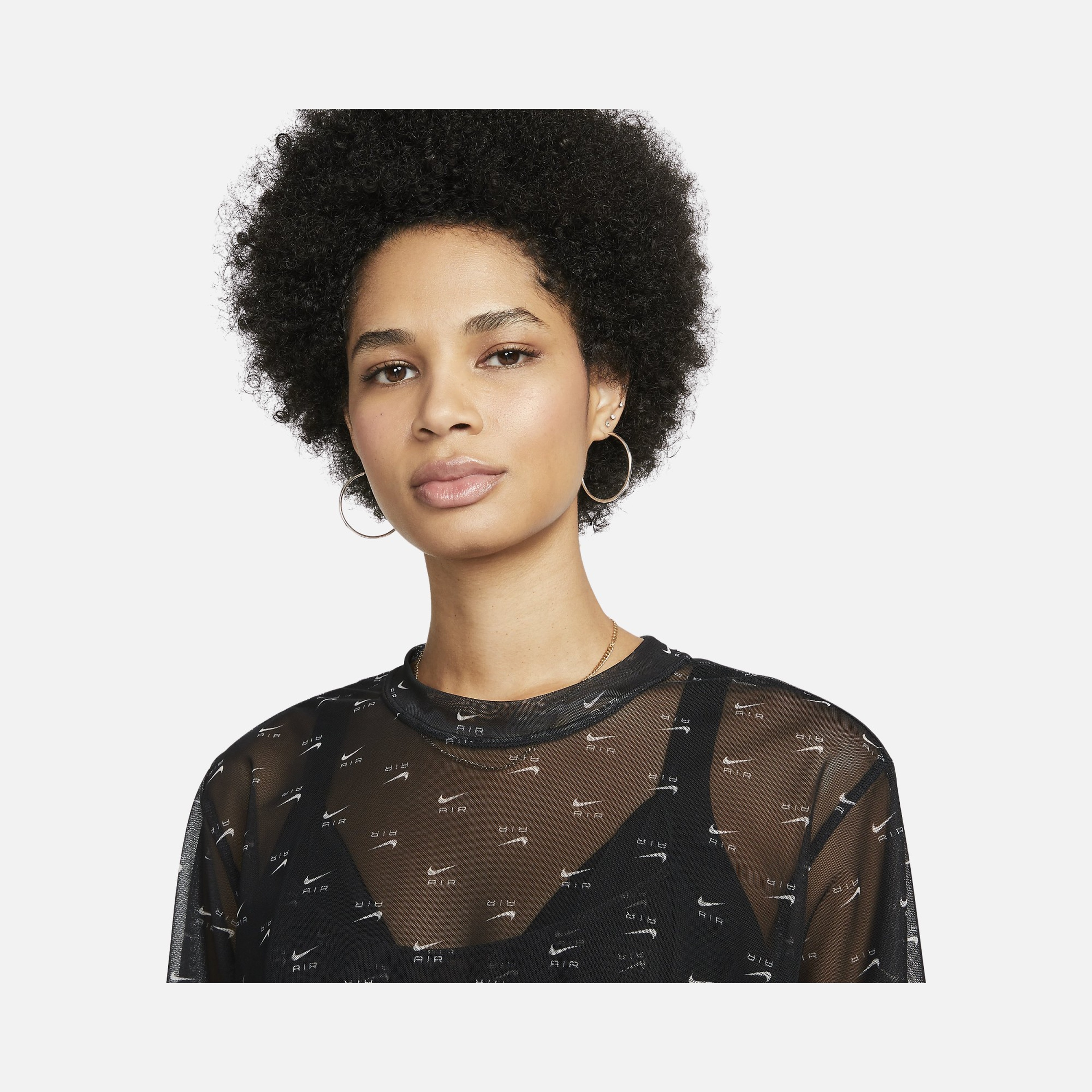 Nike Sportswear Air Printed Mesh Crop Short-Sleeve Kadın Tişört