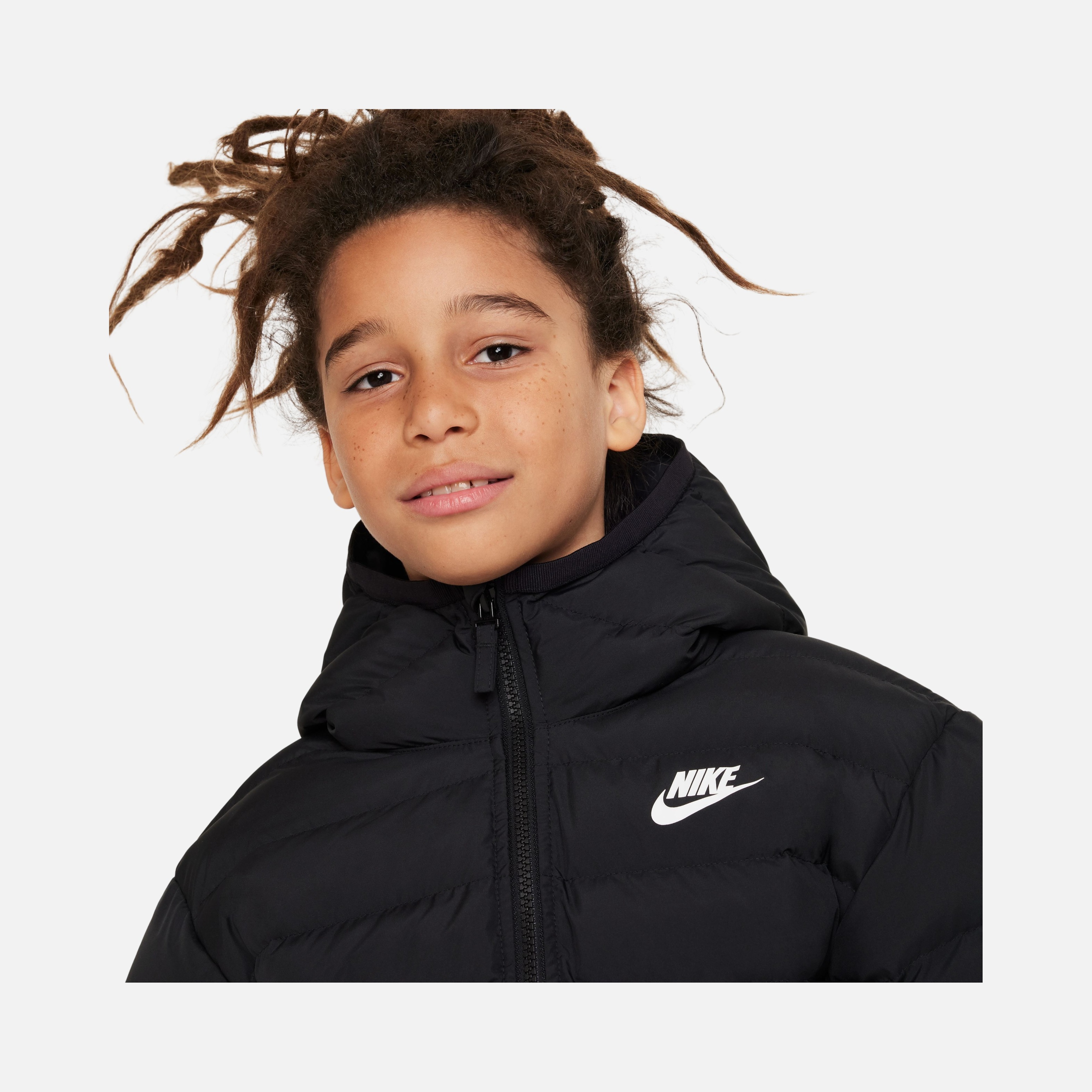 Nike Sportswear Heavyweight Synthetic-Fill EasyOn Therma-Fit Repel Loose Full-Zip Hoodie Çocuk Mont