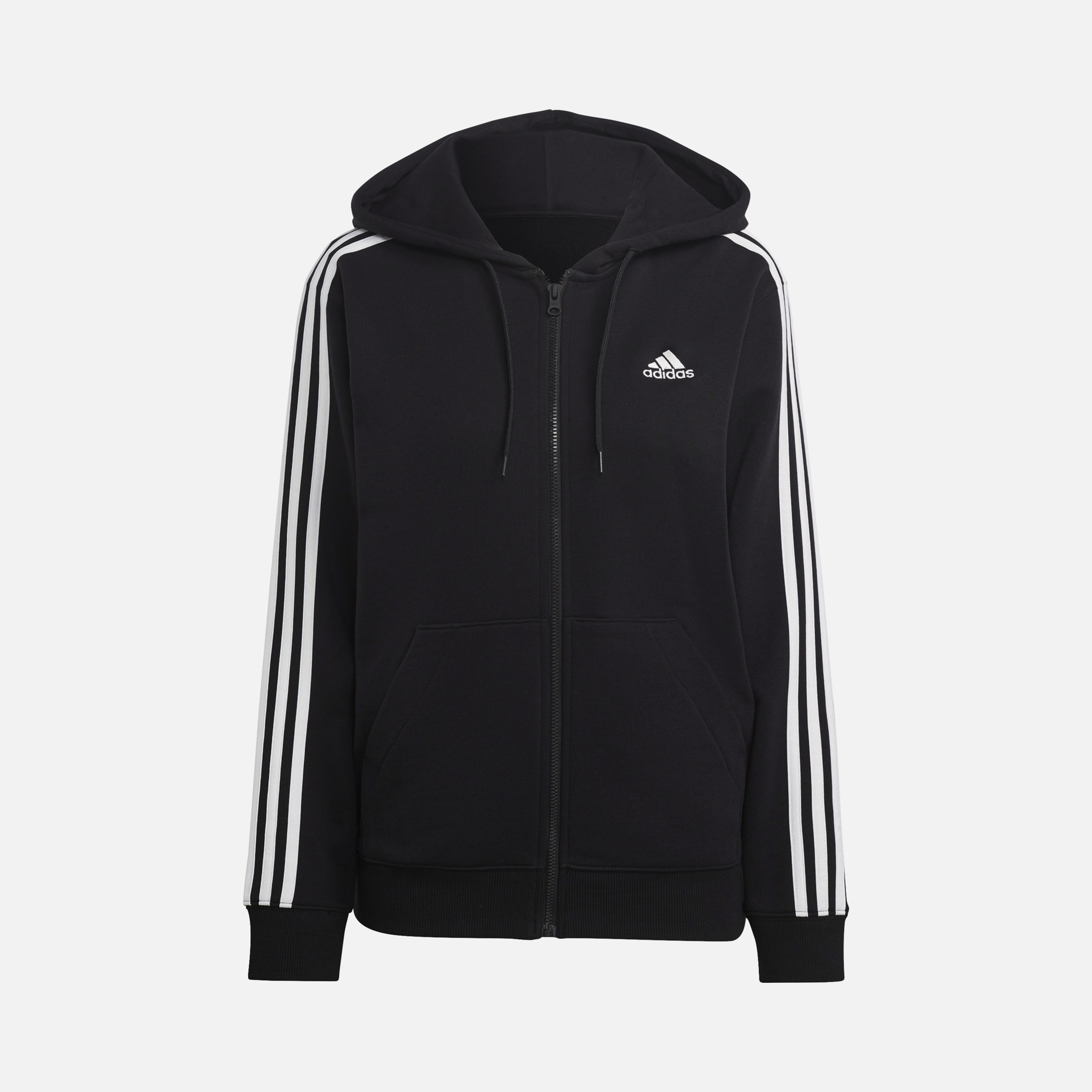 adidas Essentials 3-Stripes French Terry Full-Zip Hoodie Kadın Sweatshirt