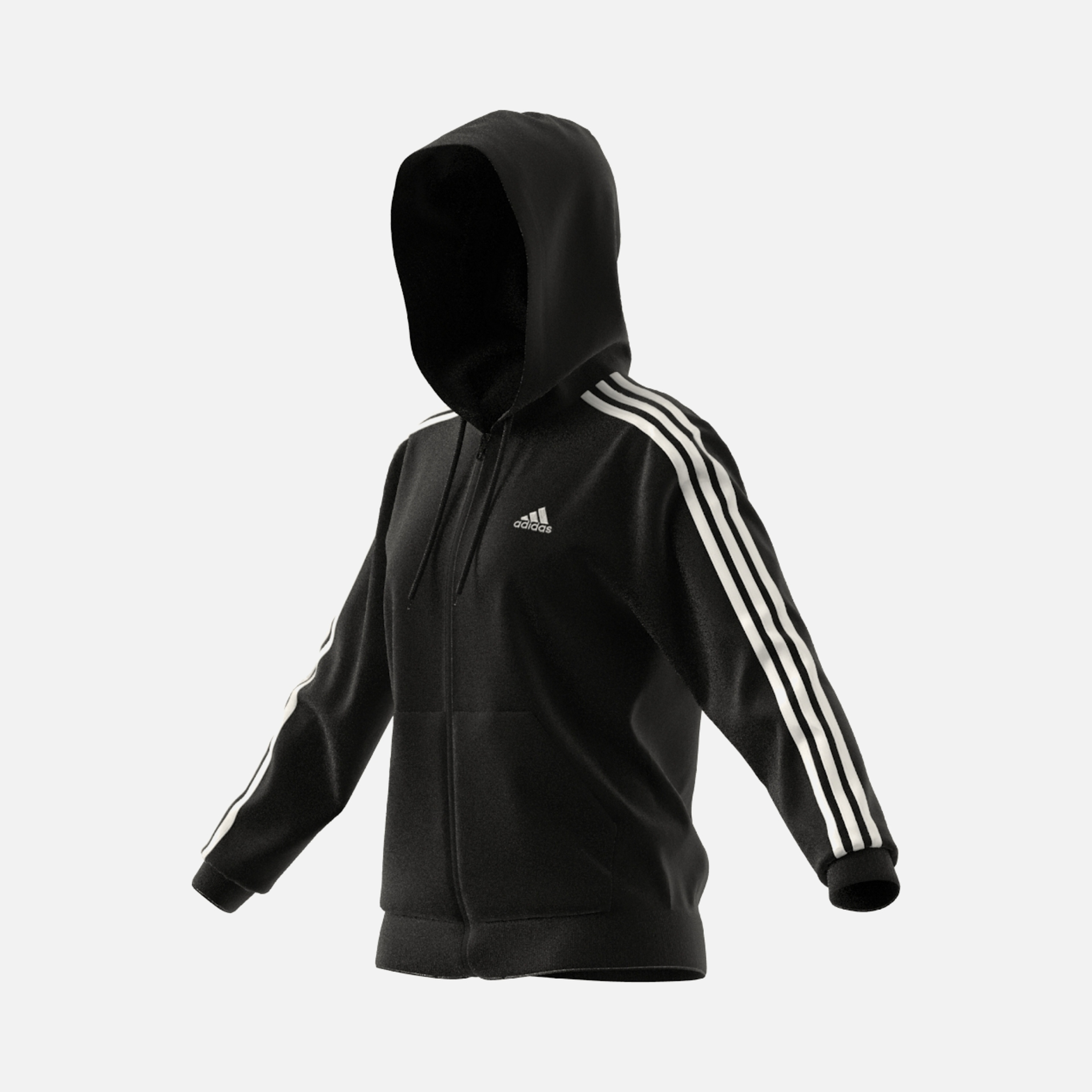 adidas Essentials 3-Stripes French Terry Full-Zip Hoodie Kadın Sweatshirt