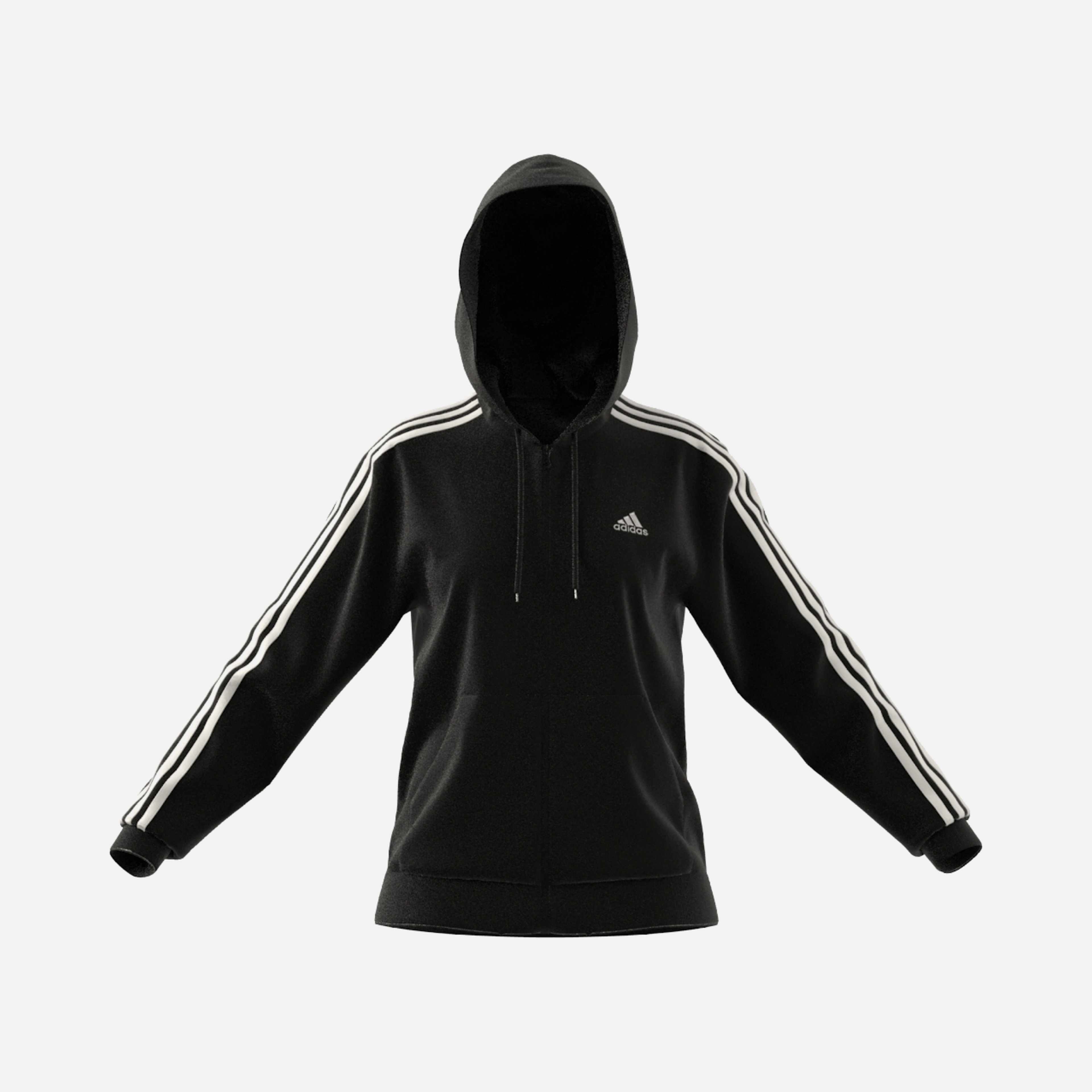 adidas Essentials 3-Stripes French Terry Full-Zip Hoodie Kadın Sweatshirt