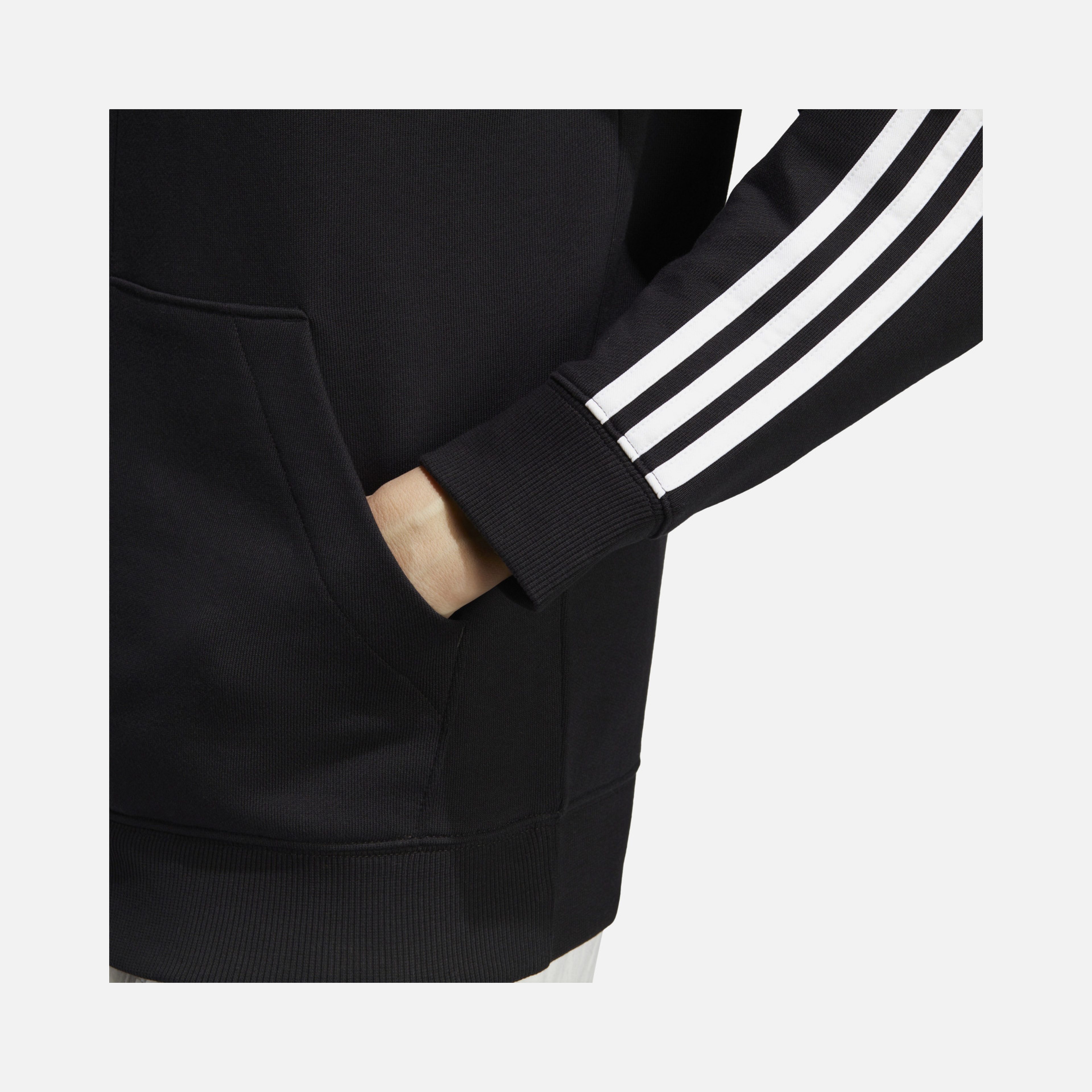 adidas Essentials 3-Stripes French Terry Full-Zip Hoodie Kadın Sweatshirt