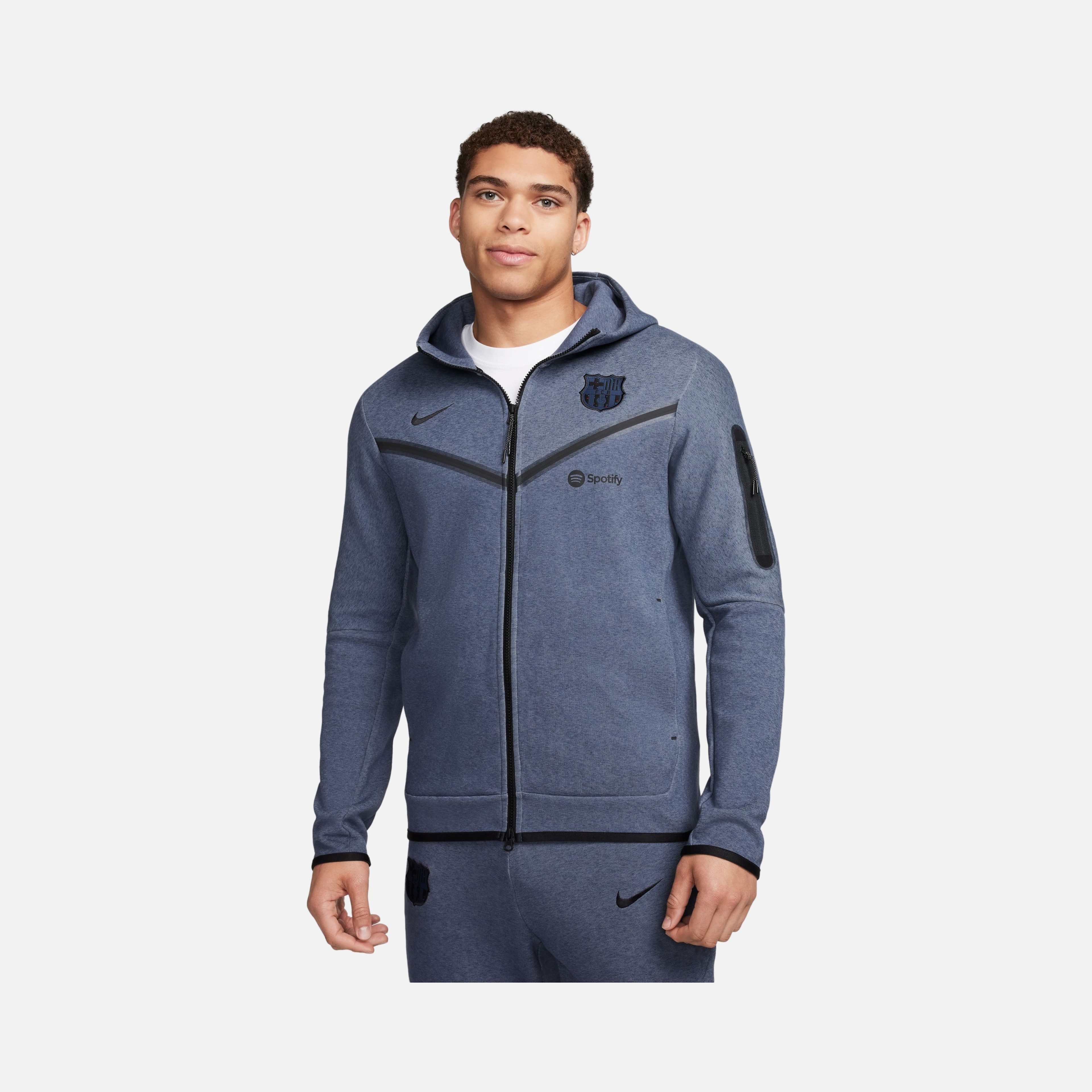 Nike Sportswear FC Barcelona Tech Fleece Windrunner FW23 Full-Zip Hoodie Erkek Sweatshirt