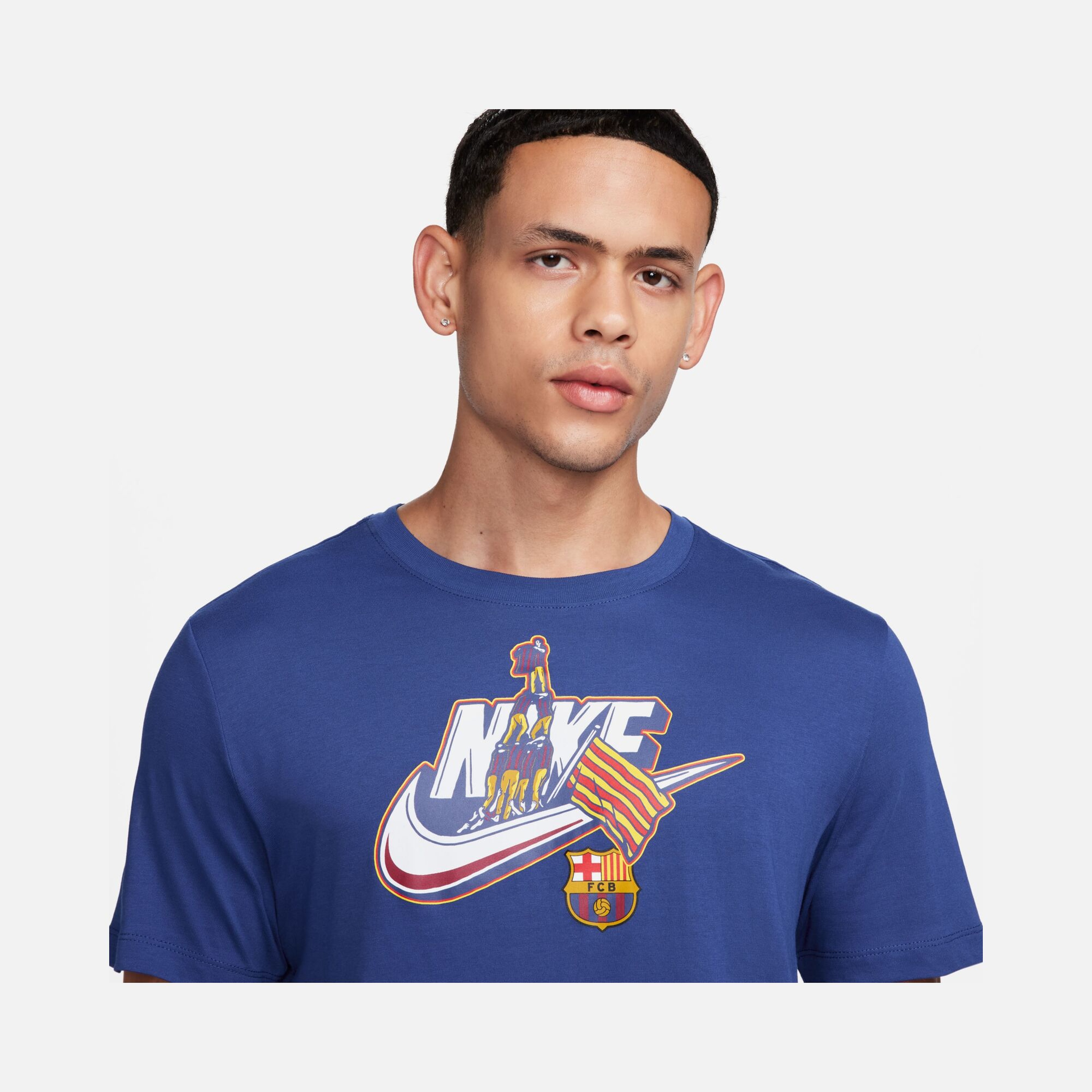 Nike FC Barcelona Seasonal Futura Graphic Short-Sleeve Erkek Tişört