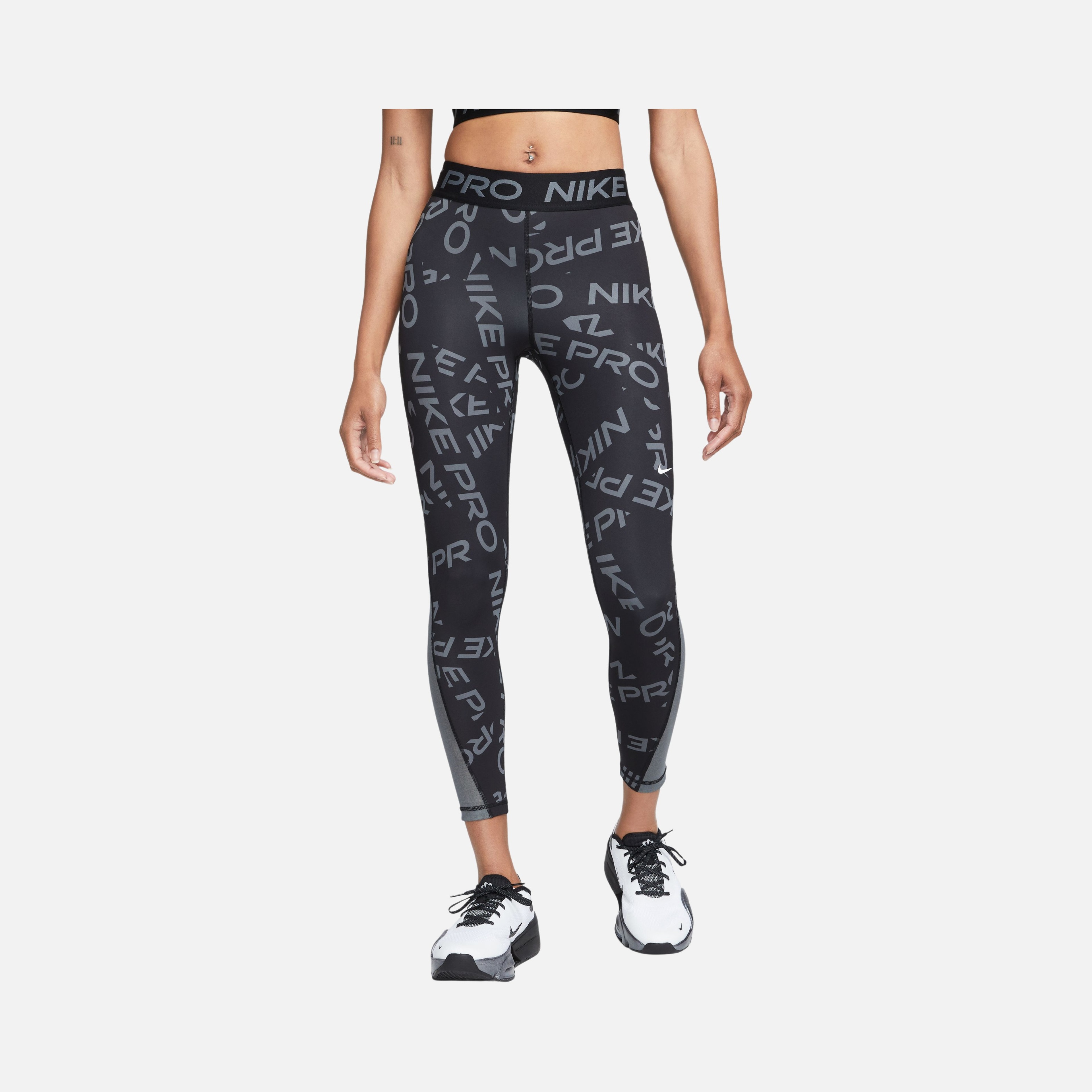 Nike Pro Mid-Rise 7/8 Printed Training Kadın Tayt