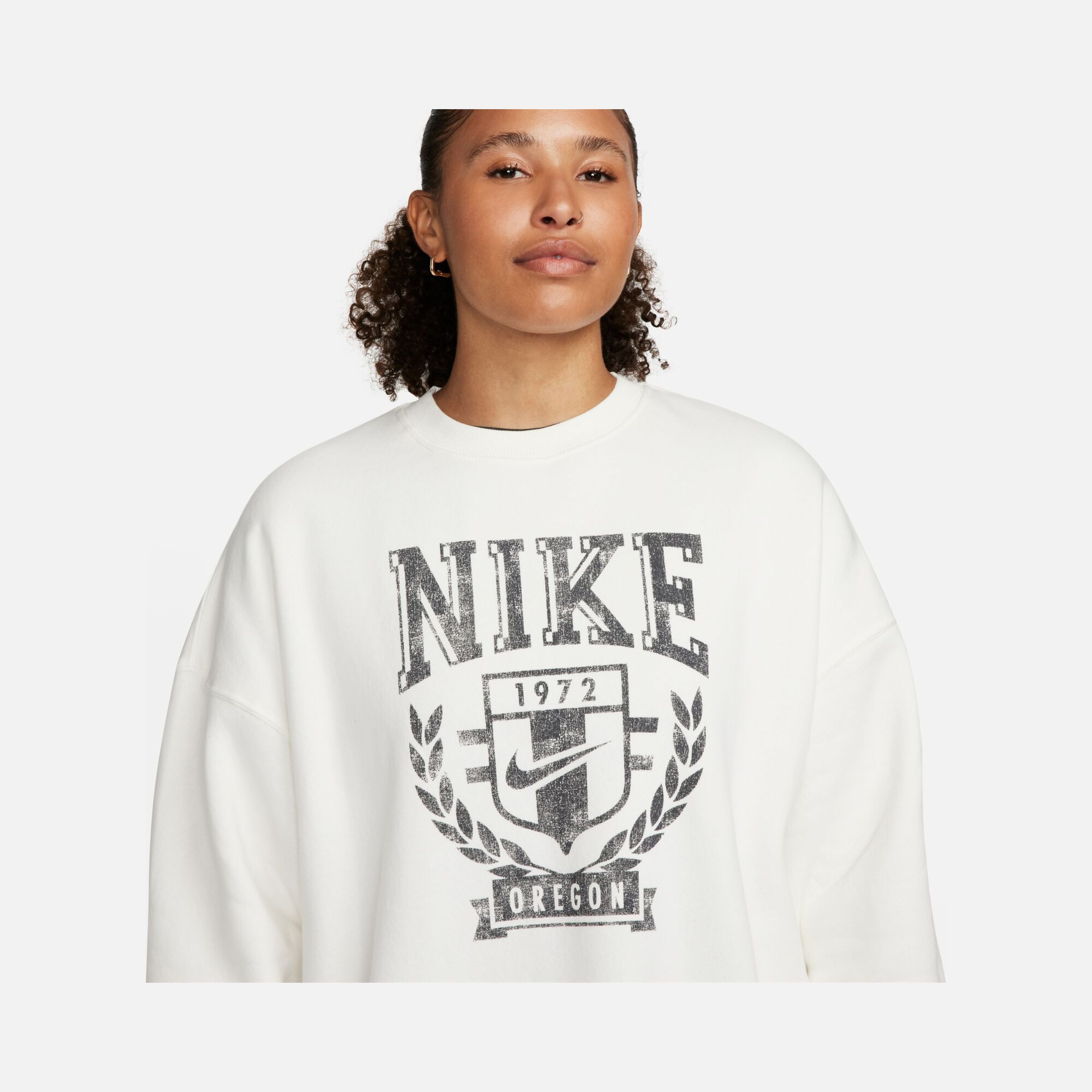 Nike Sportswear Fleece Oversized Crew Varsity Kadın Sweatshirt