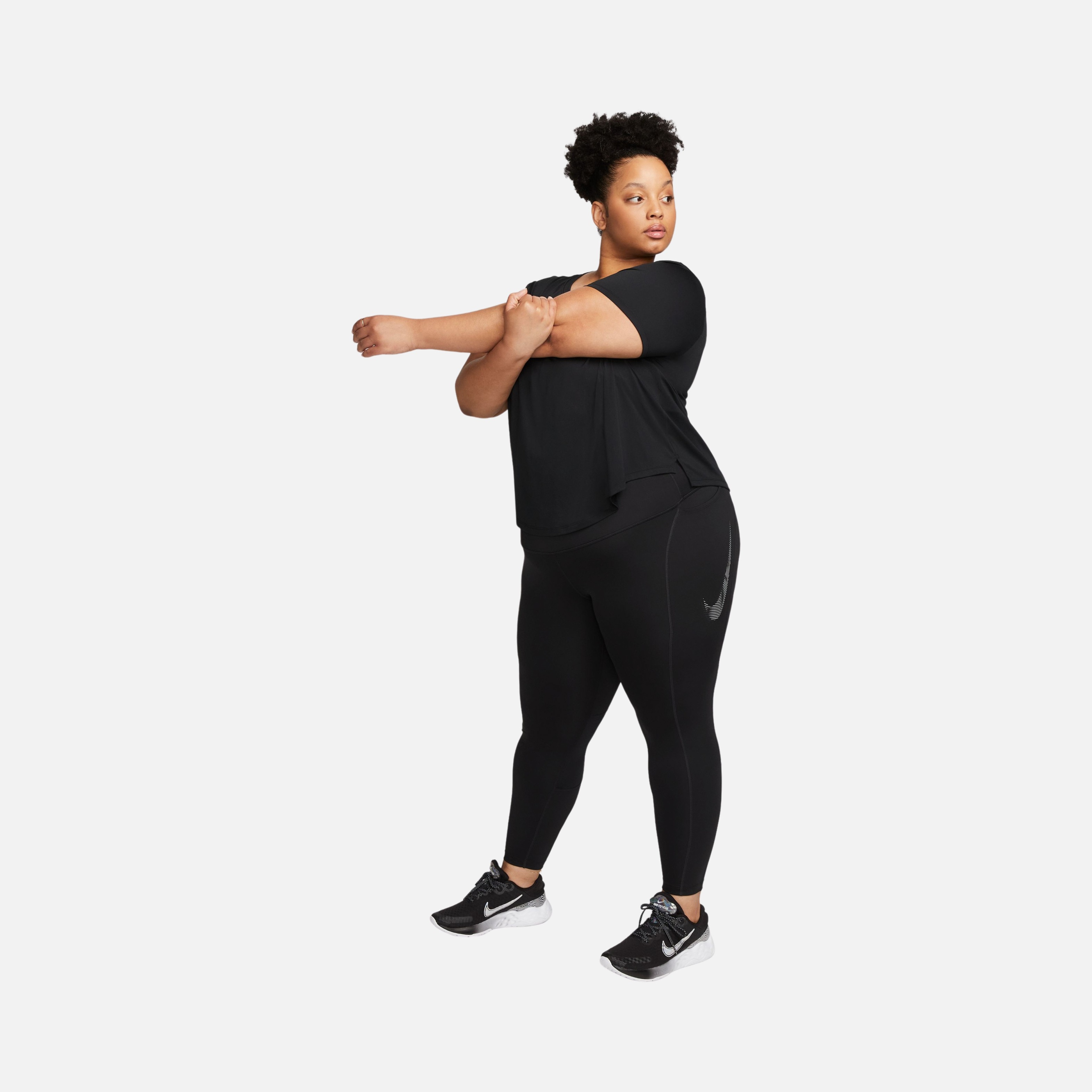 Nike Fast Swoosh HBR Mid-Rise 7/8 Running (Plus Size) Kadın Tayt