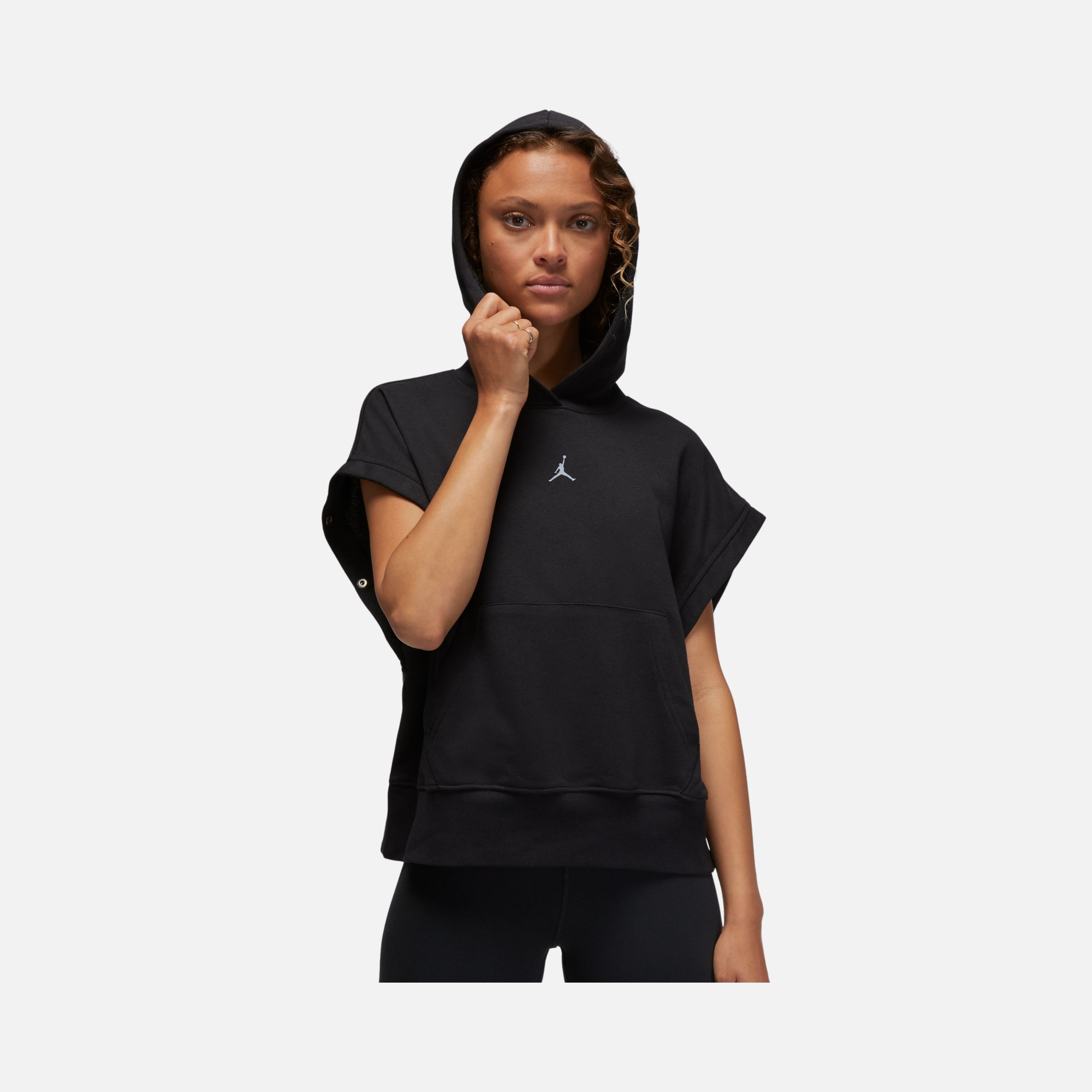 Nike Jordan Sport Fleece ''Removable Sleeves and Hidden Snaps'' Hoodie Kadın Sweatshirt