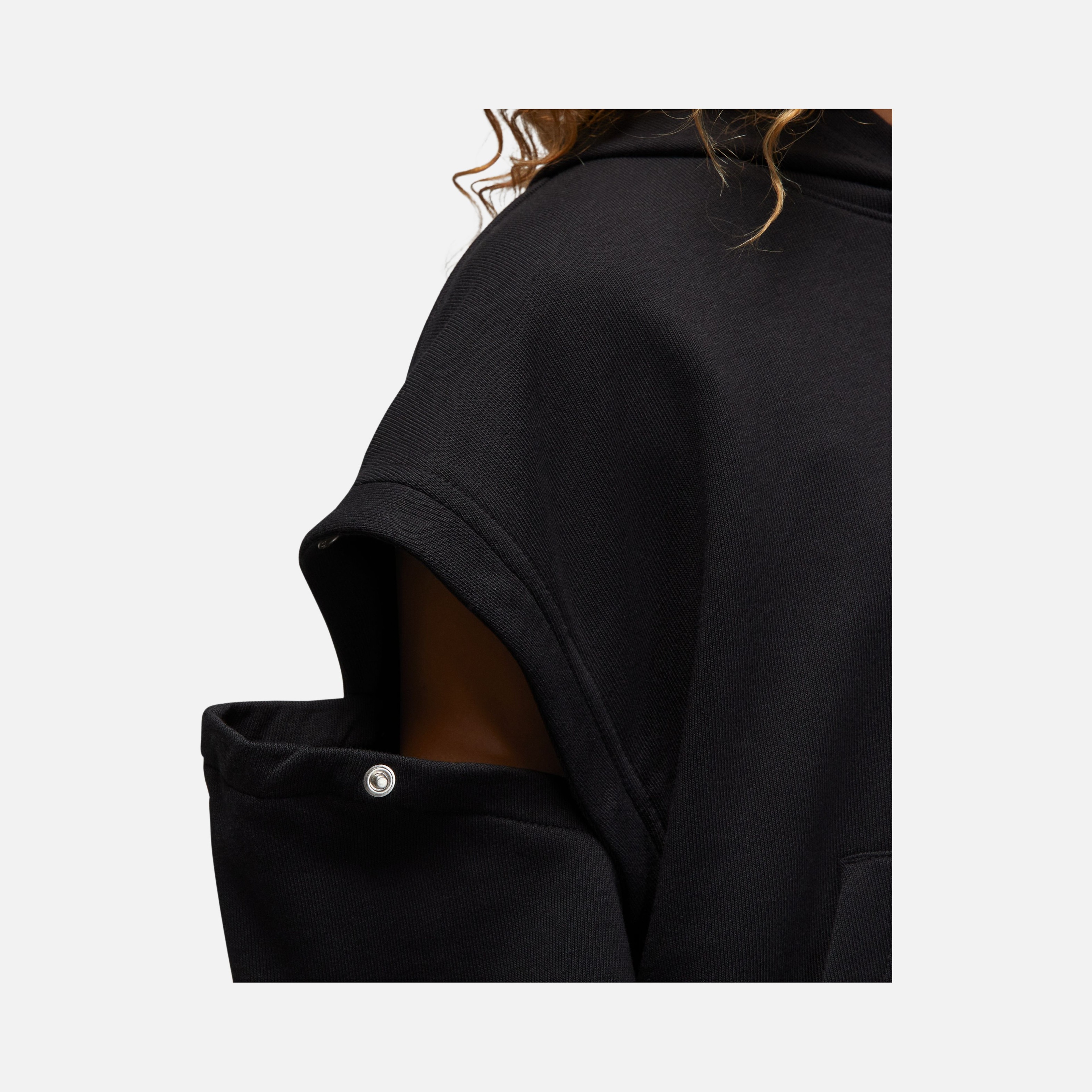 Nike Jordan Sport Fleece ''Removable Sleeves and Hidden Snaps'' Hoodie Kadın Sweatshirt