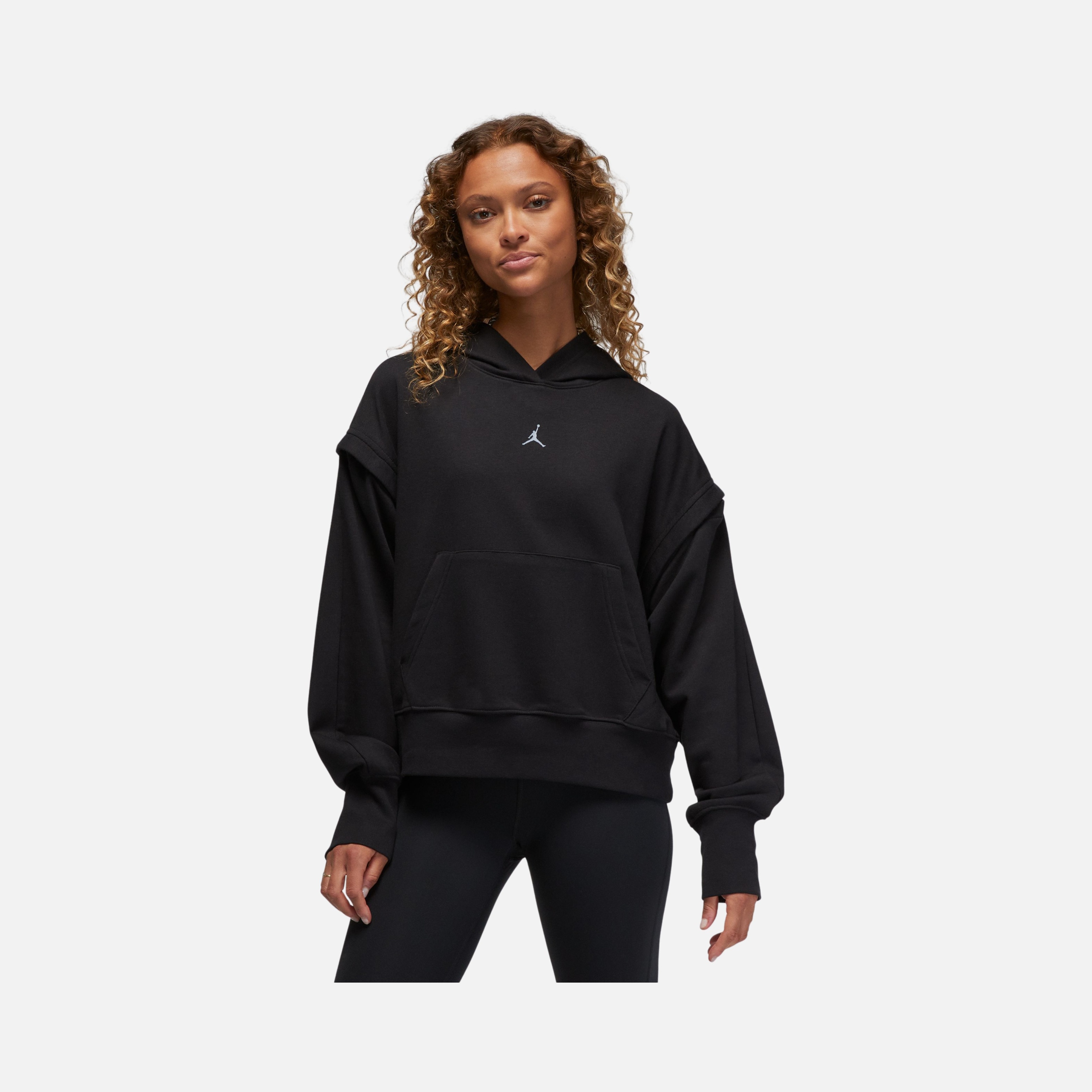Nike Jordan Sport Fleece ''Removable Sleeves and Hidden Snaps'' Hoodie Kadın Sweatshirt