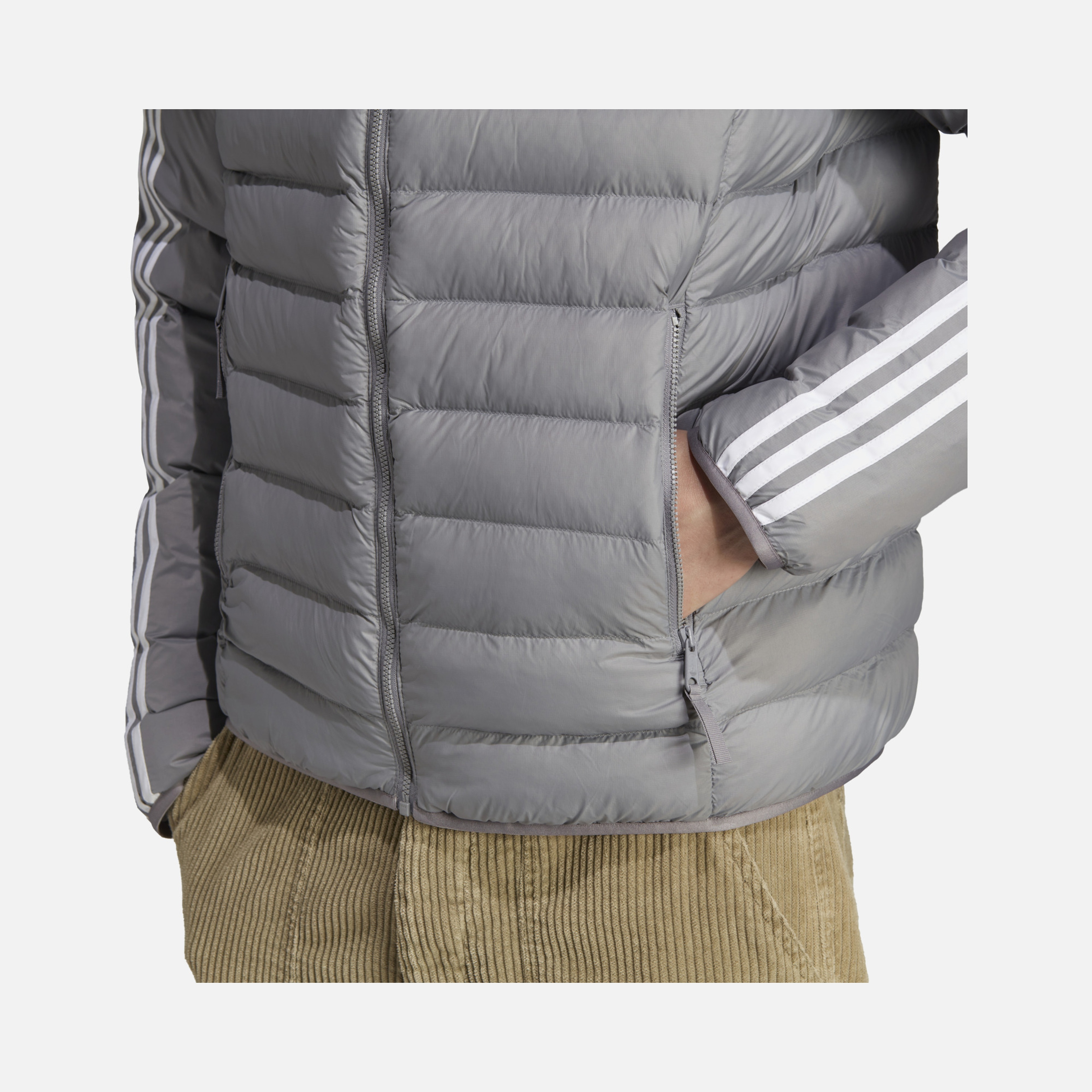 adidas Sportswear Padded 3-Stripes Full-Zip Hoodie Erkek Mont