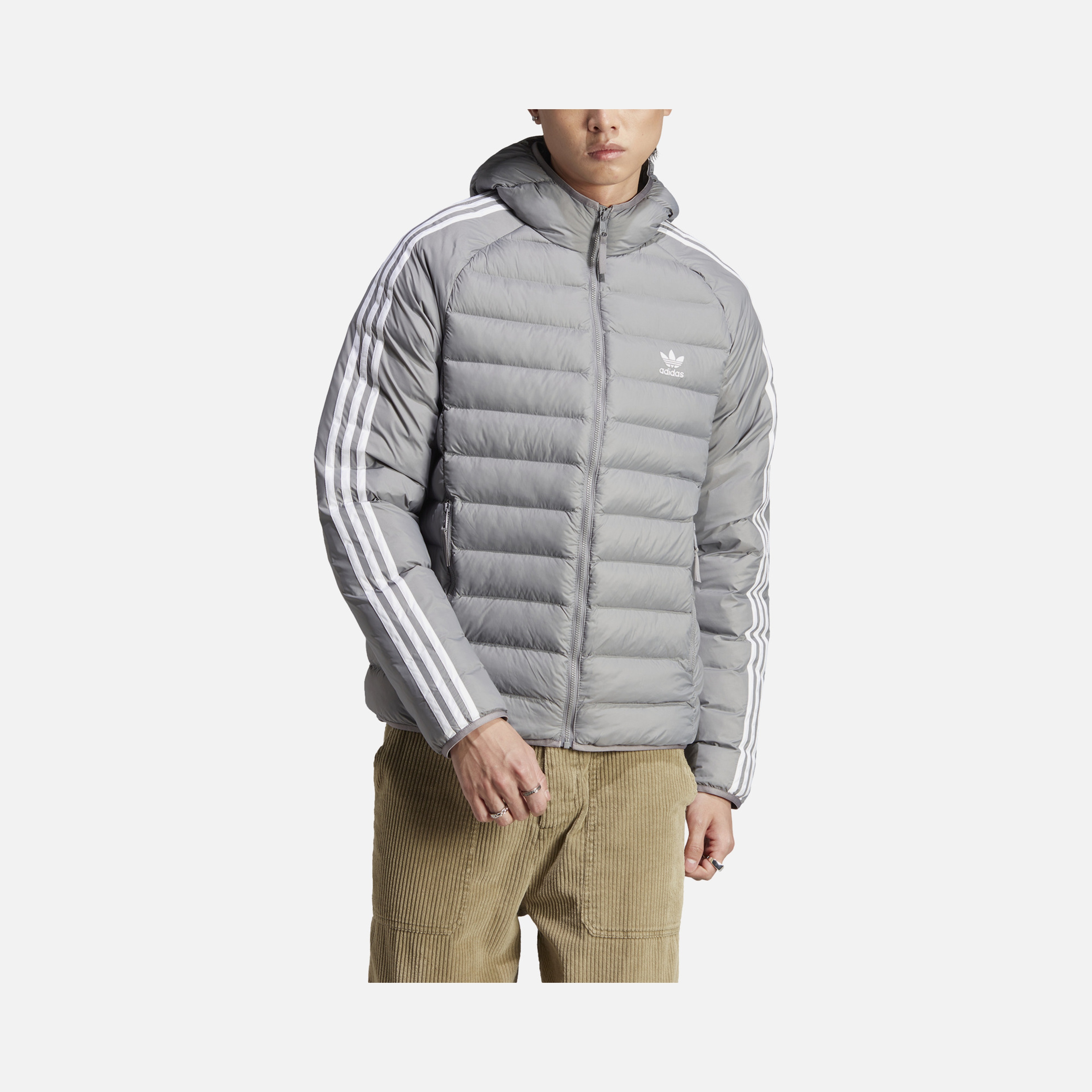adidas Sportswear Padded 3-Stripes Full-Zip Hoodie Erkek Mont