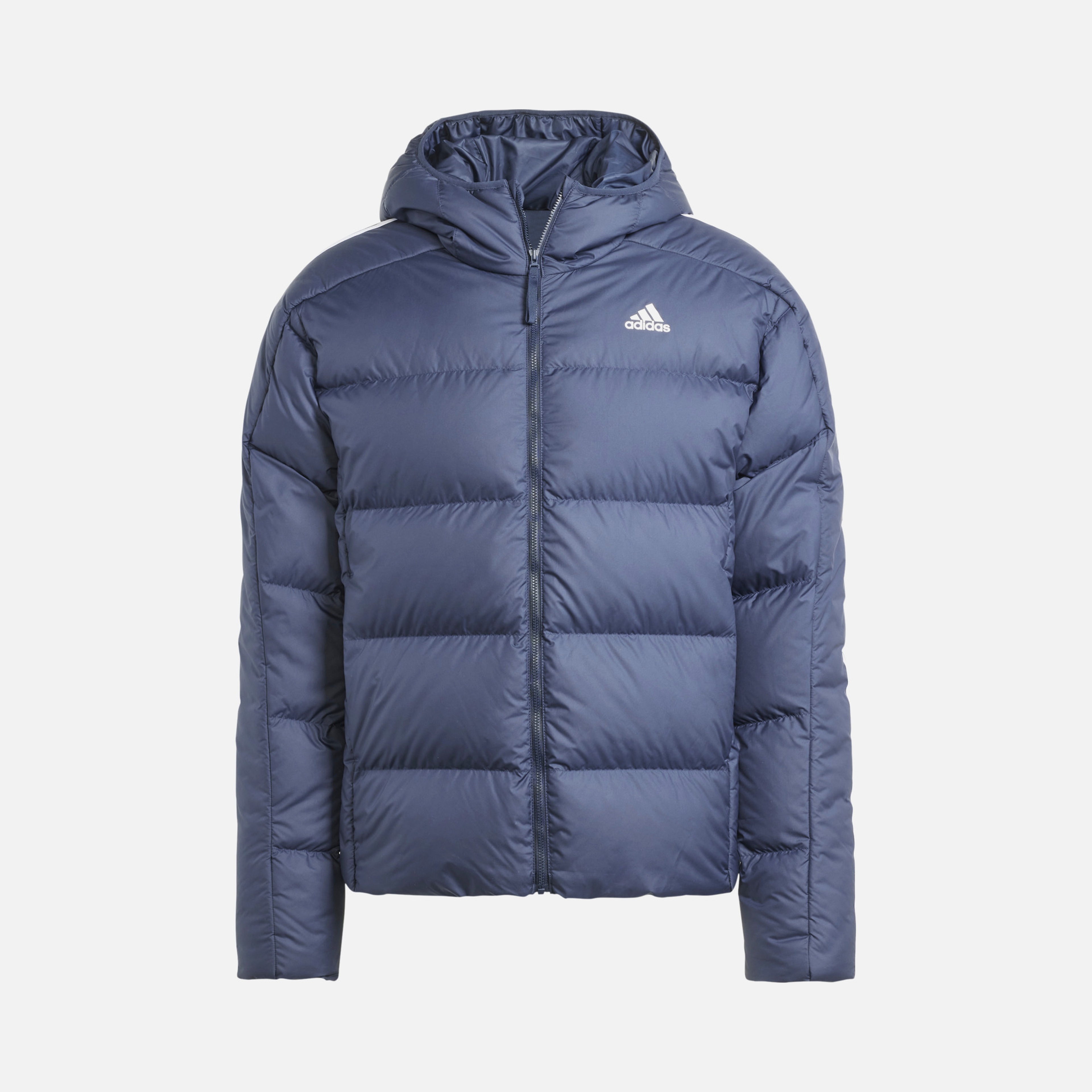 adidas Essentials Midweight Down 3-Stripes Full-Zip Hoodie Erkek Ceket