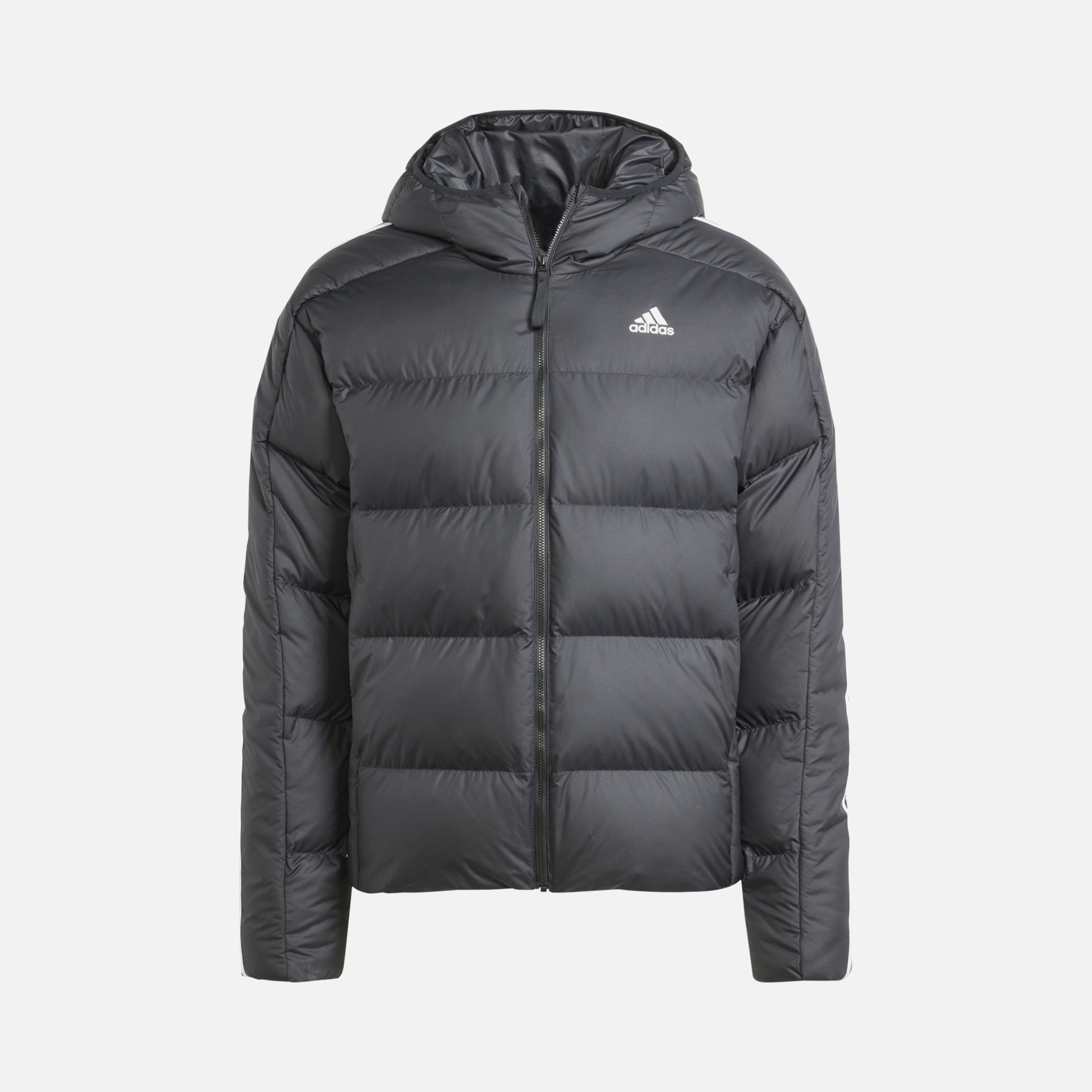 adidas Essentials Midweight Down 3-Stripes Full-Zip Hoodie Erkek Ceket