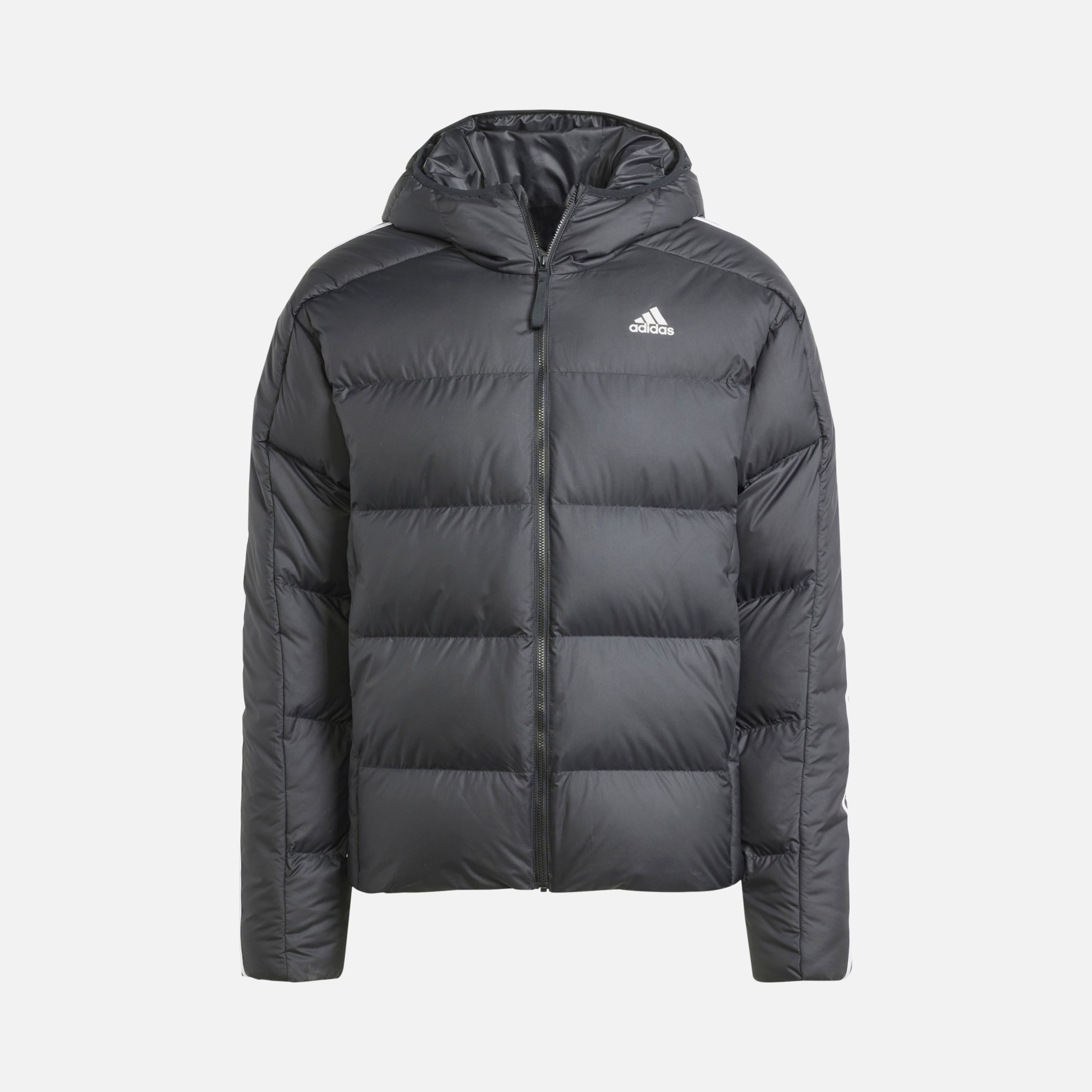 adidas Essentials Midweight Down 3-Stripes Full-Zip Hoodie Erkek Ceket