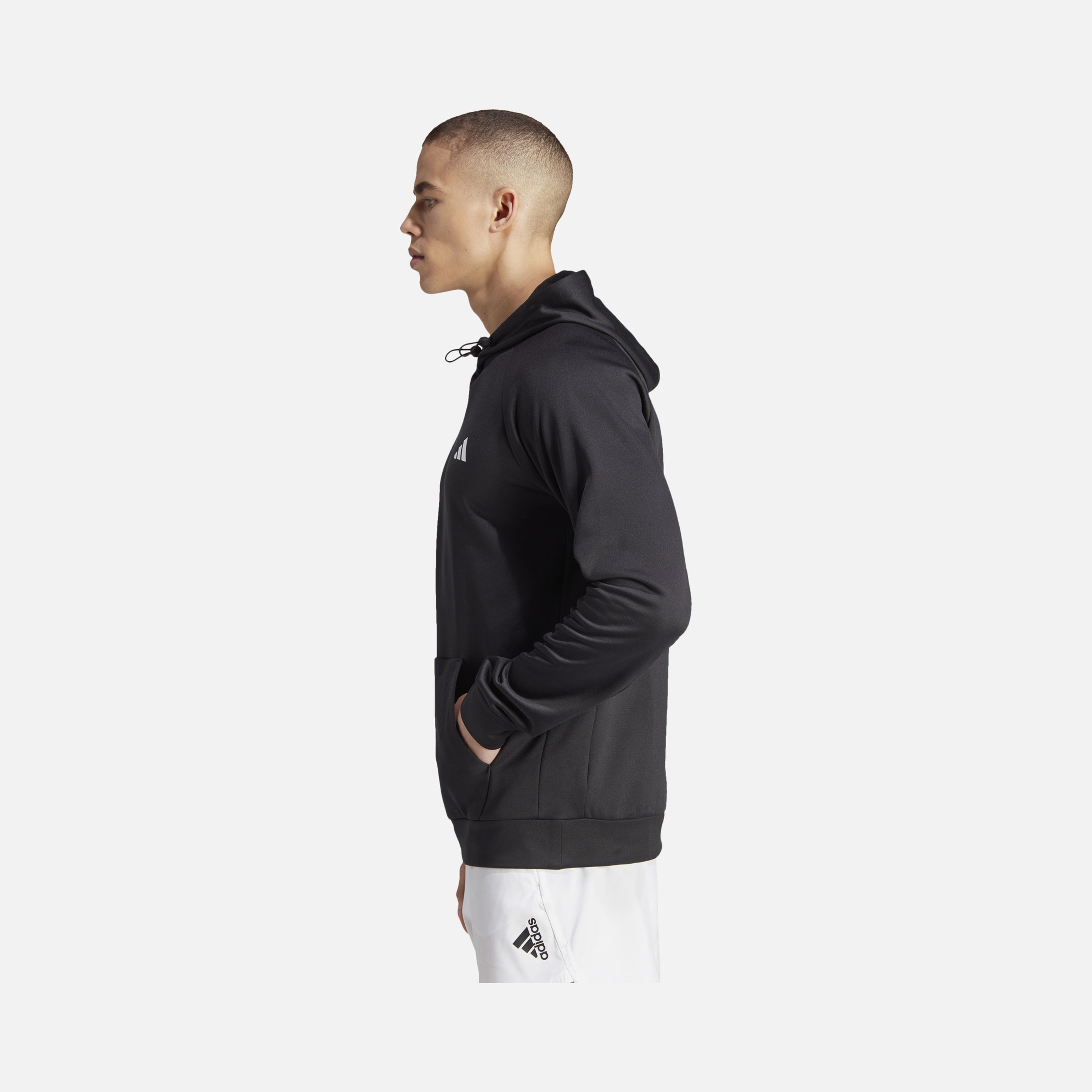 adidas Train Game and Go Small Logo Training Hoodie Erkek Sweatshirt