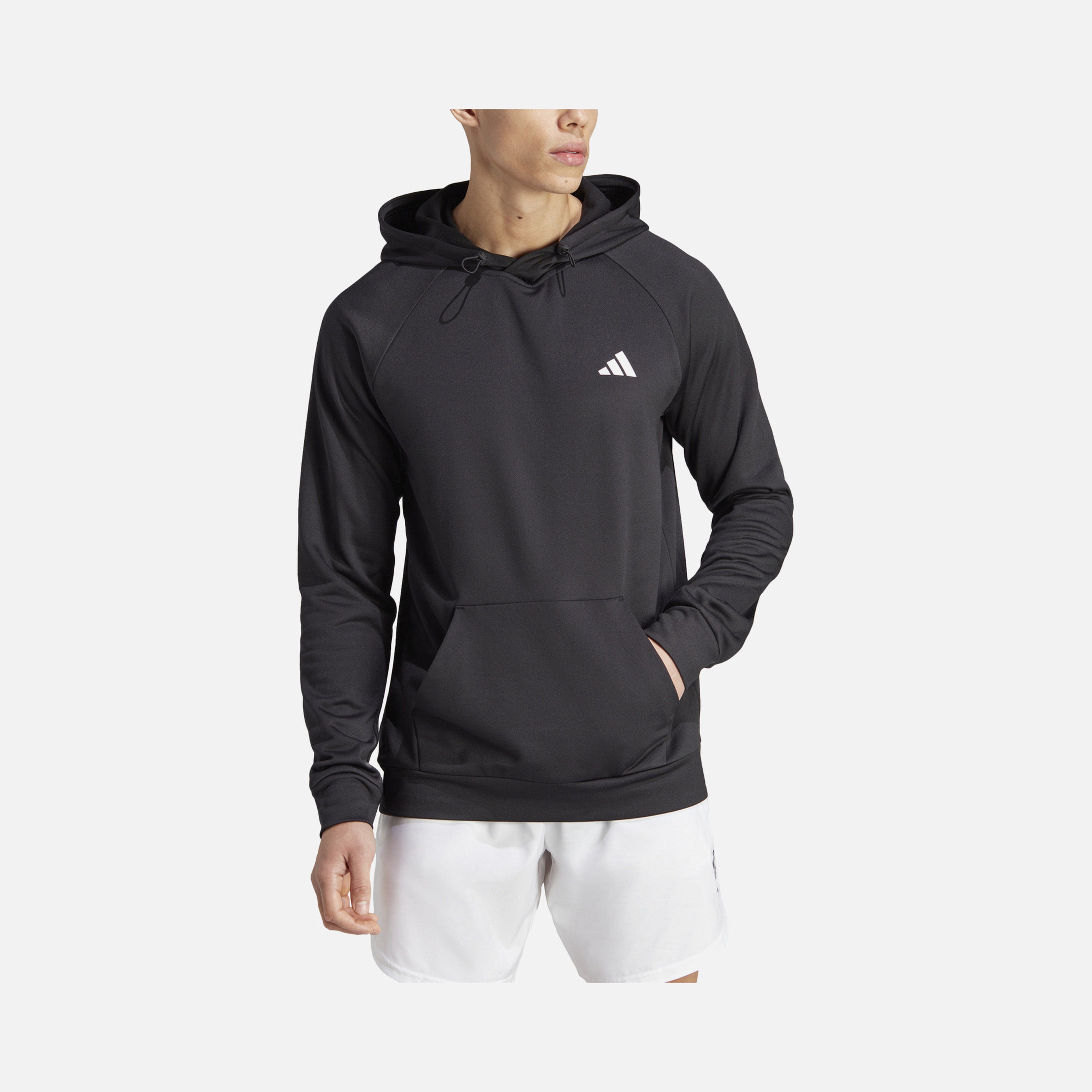 adidas Train Game and Go Small Logo Training Hoodie Erkek Sweatshirt