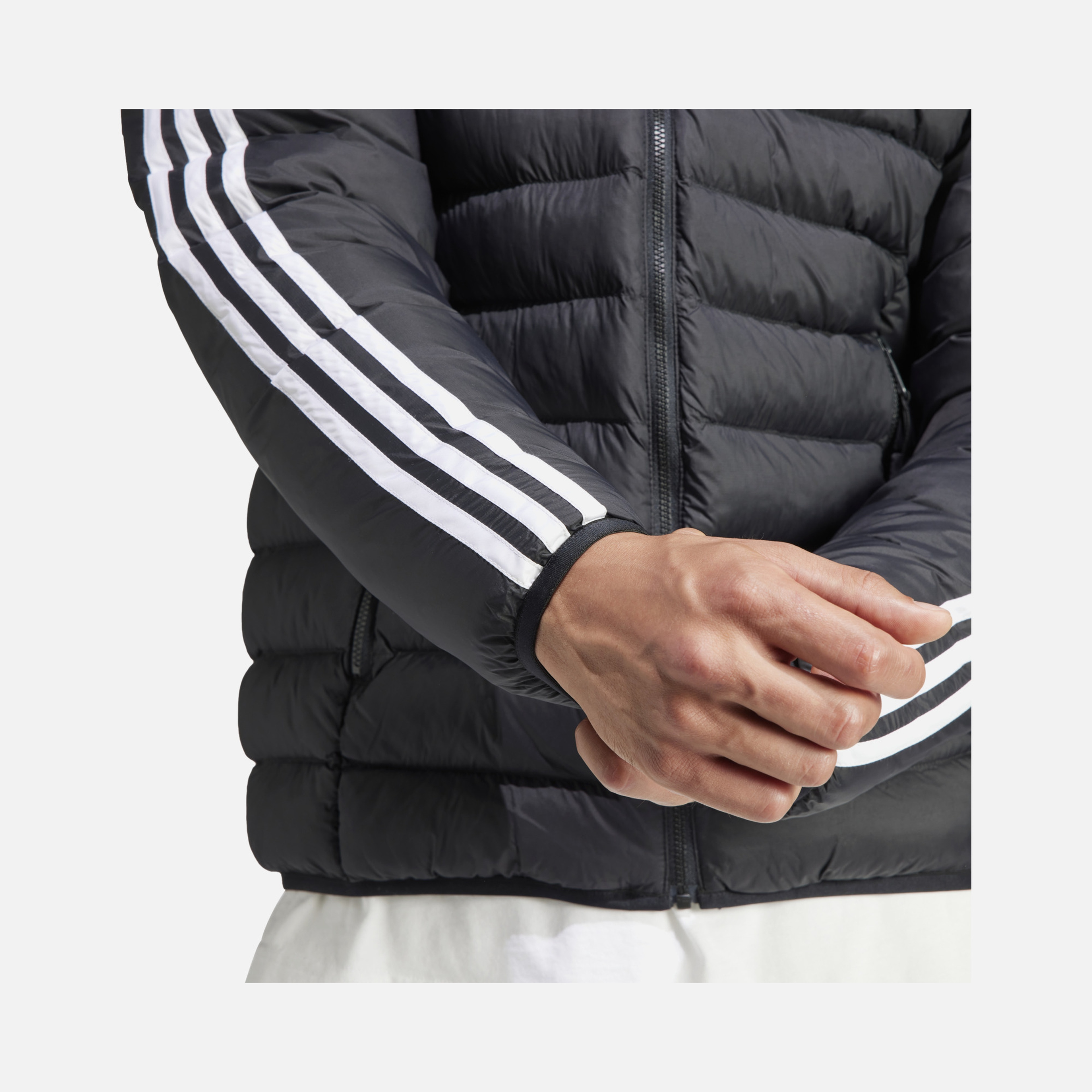 adidas Sportswear Padded 3-Stripes Full-Zip Hoodie Erkek Mont