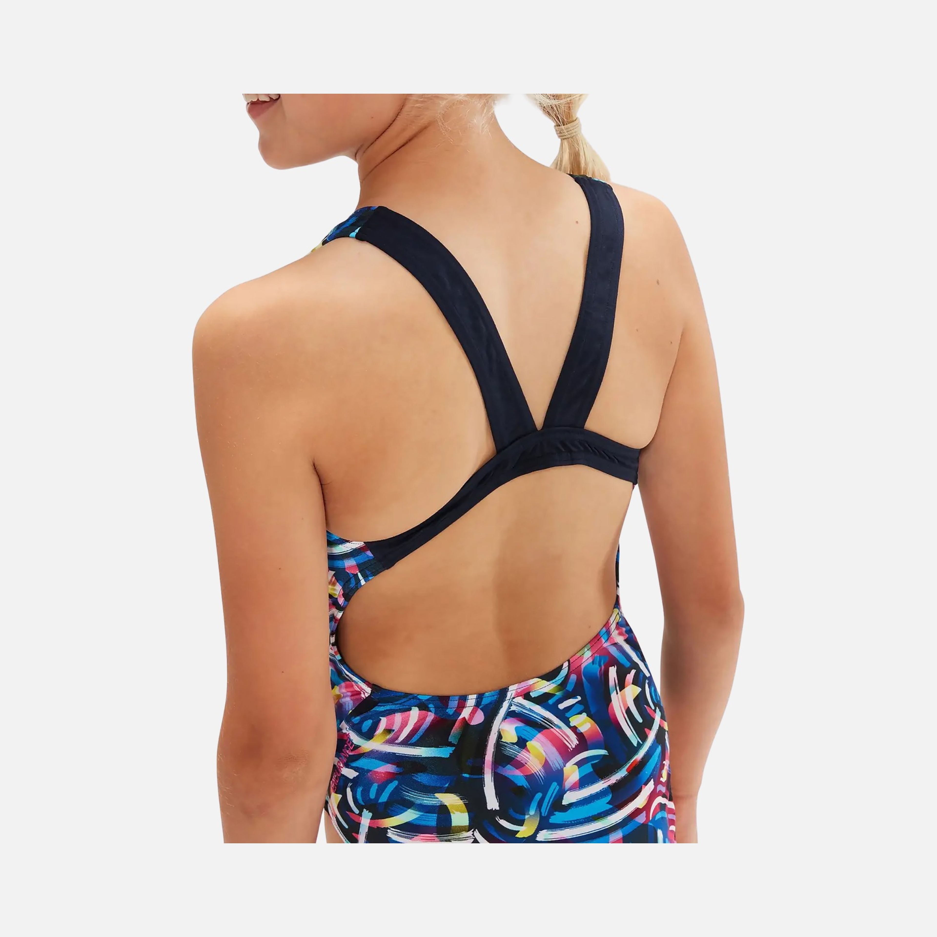 Speedo Digital Allover Leaderback (Girls') Çocuk Yüzücü Mayo