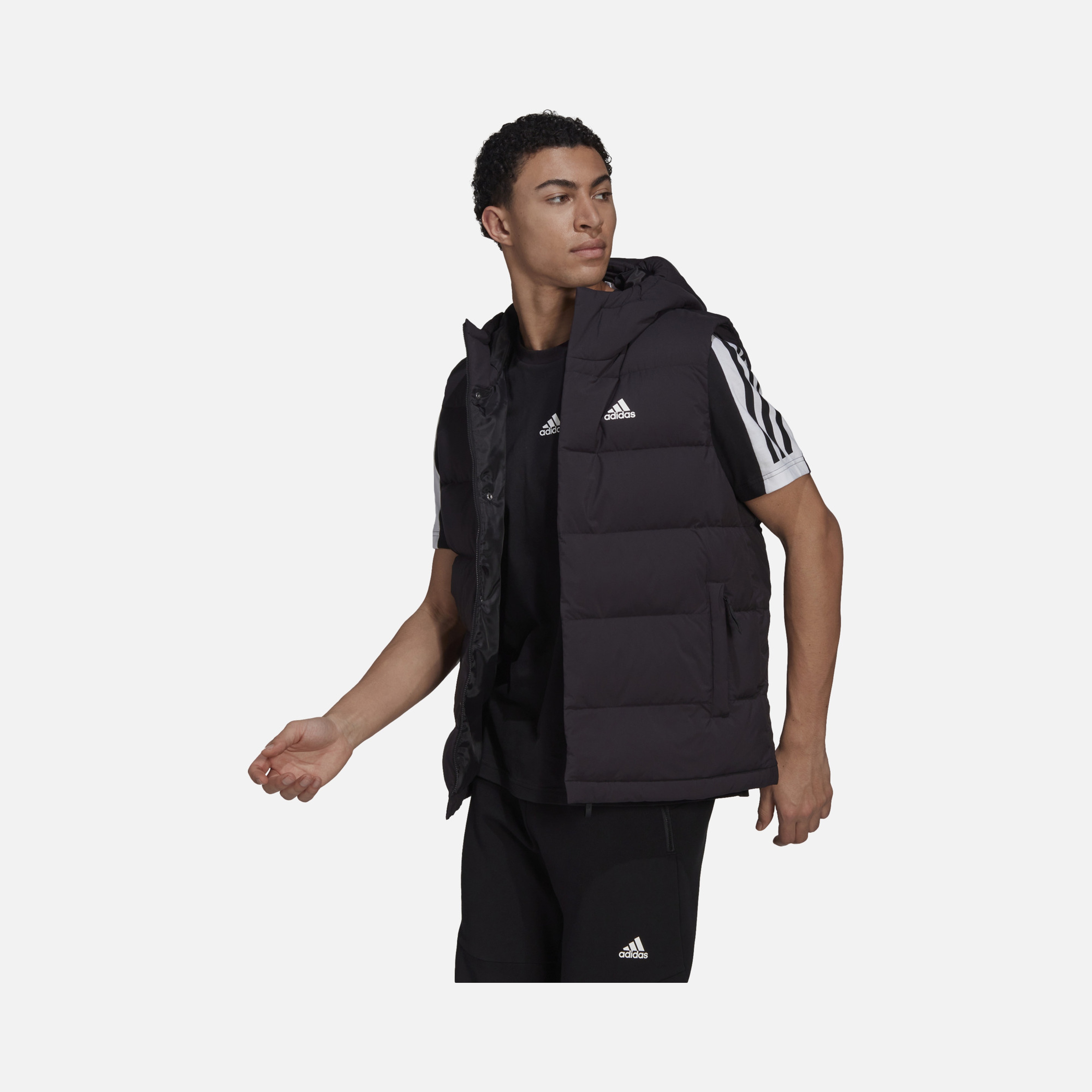 adidas Sportswear Helionic Down Full-Zip Hoodie Erkek Yelek