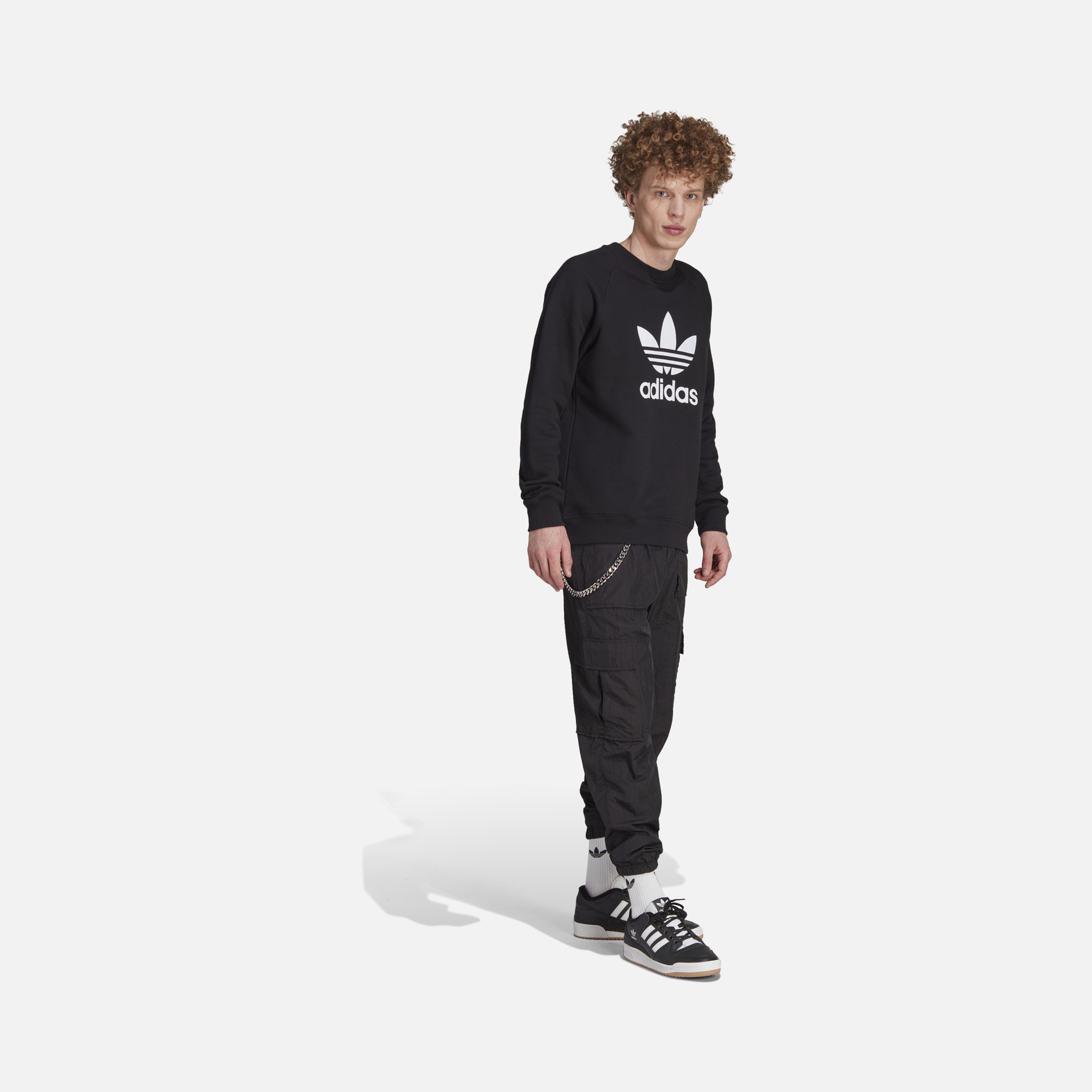 adidas Sportswaer Adicolor Classics Trefoil Crewneck Hoodie Erkek Sweatshirt