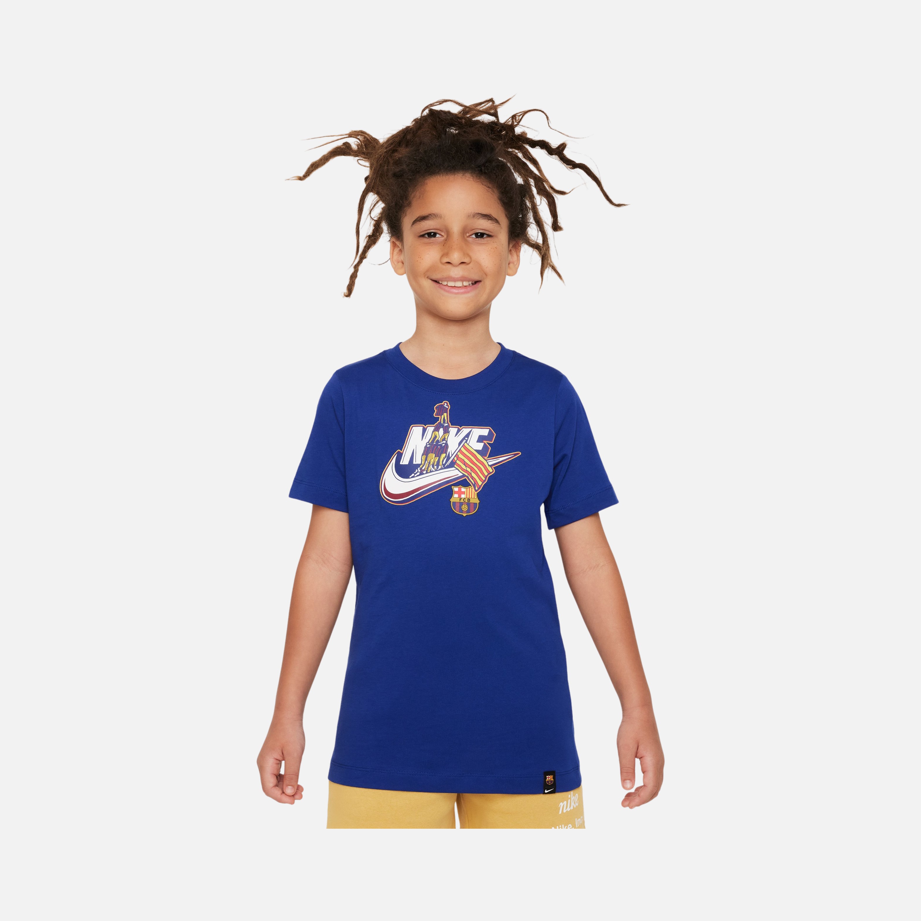 Nike FC Barcelona Seasonal Futura Graphic Short-Sleeve Çocuk