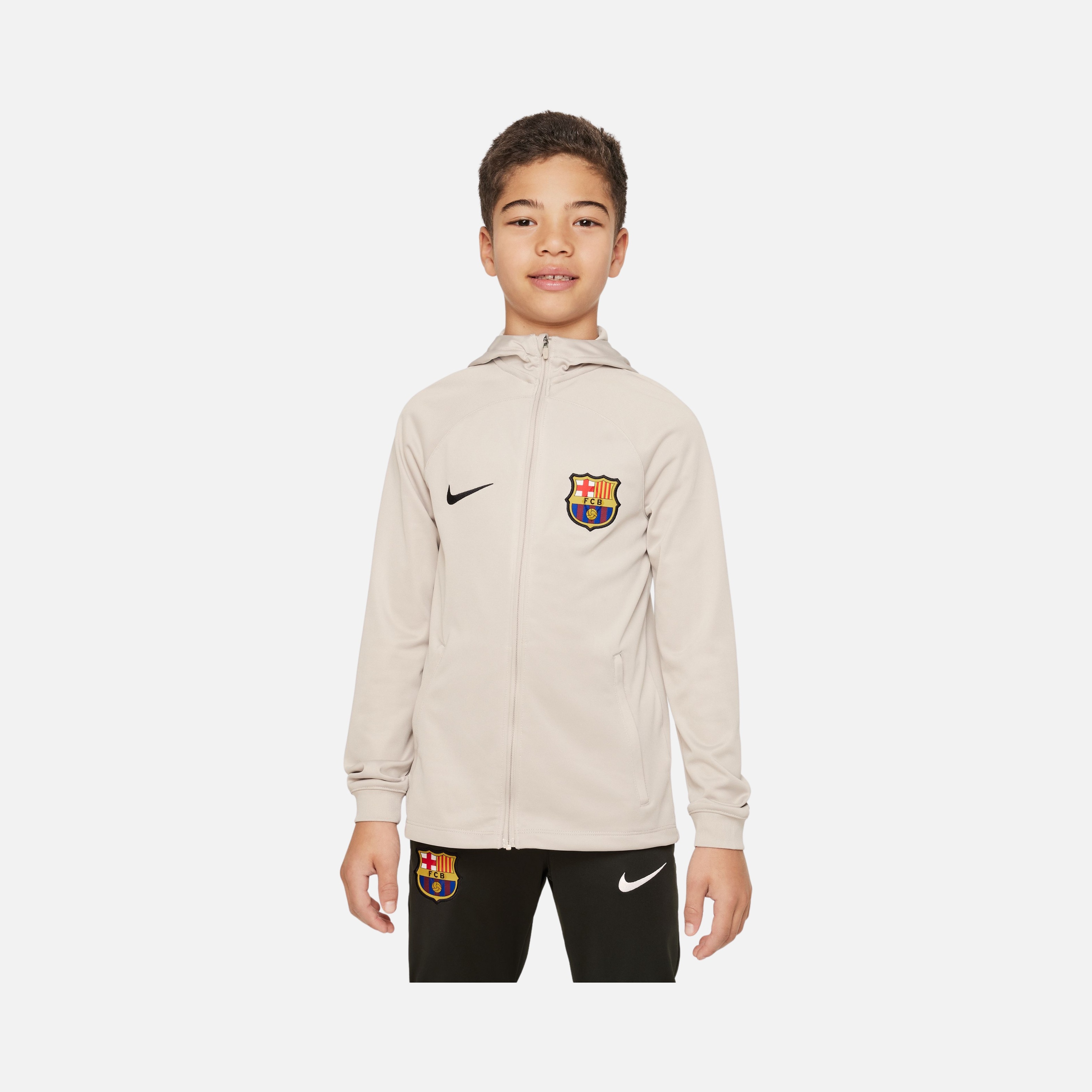 Nike F.C. Barcelona Dri-Fit Strike Hoodie Çocuk Eşofman Takımı