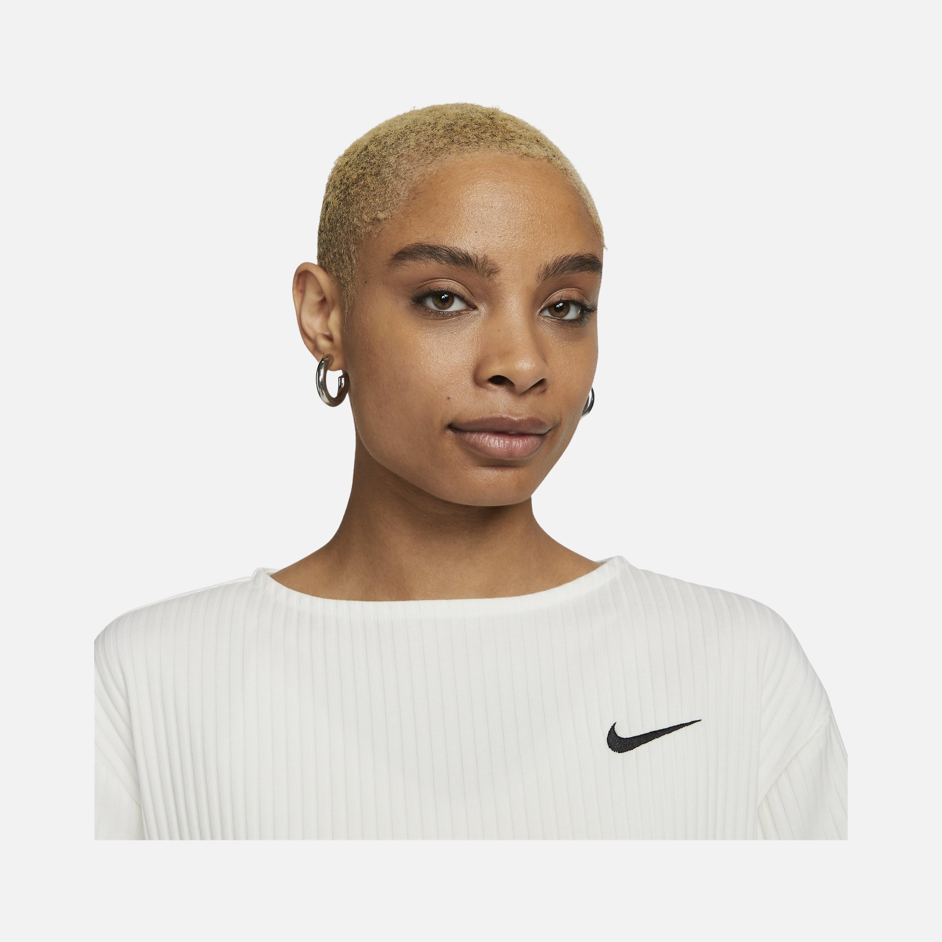 Nike Sportswear Ribbed Jersey Short-Sleeve Kadın Tişört