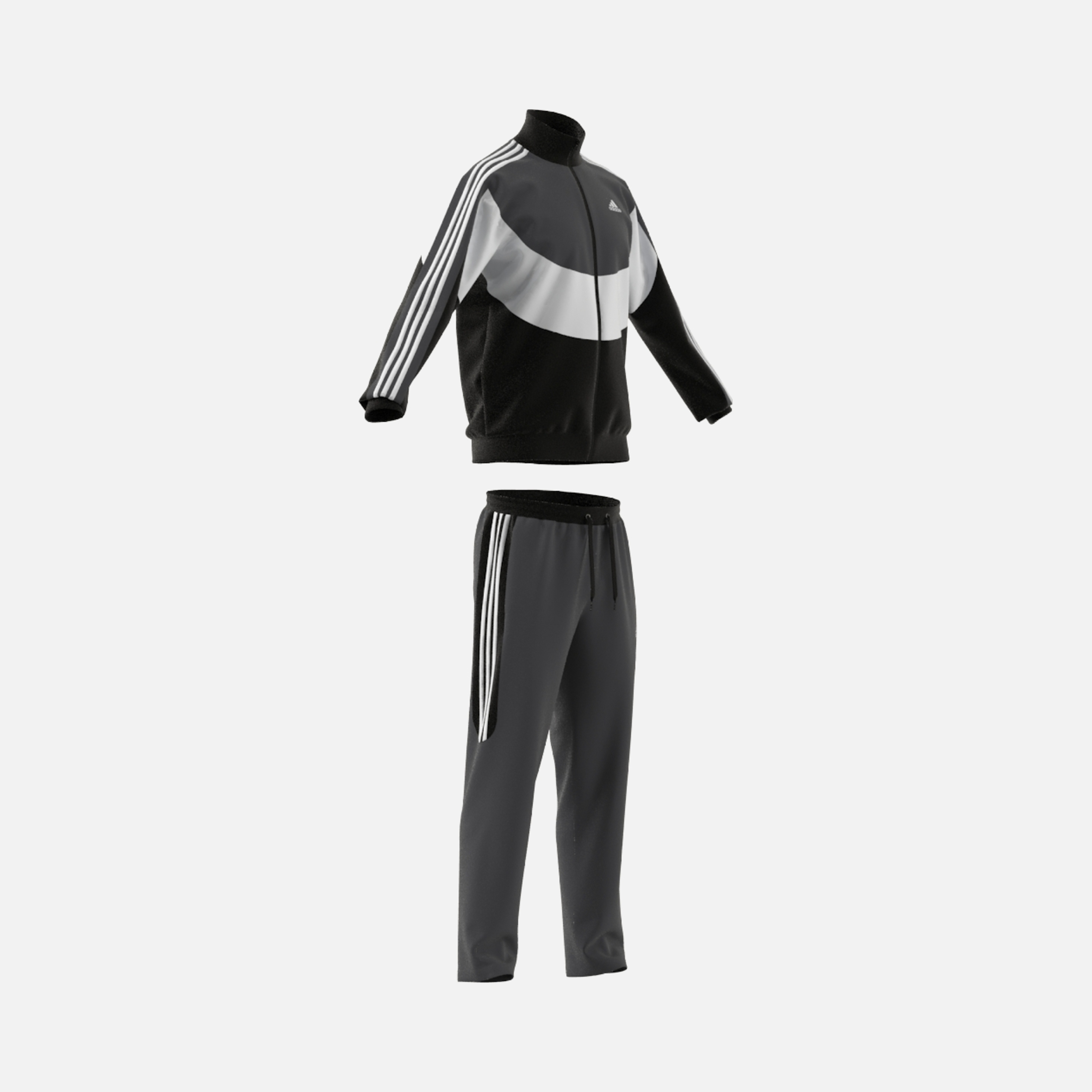 adidas Sportswear Colorblock 3-Stripes Full-Zip Erkek Eşofman Takımı