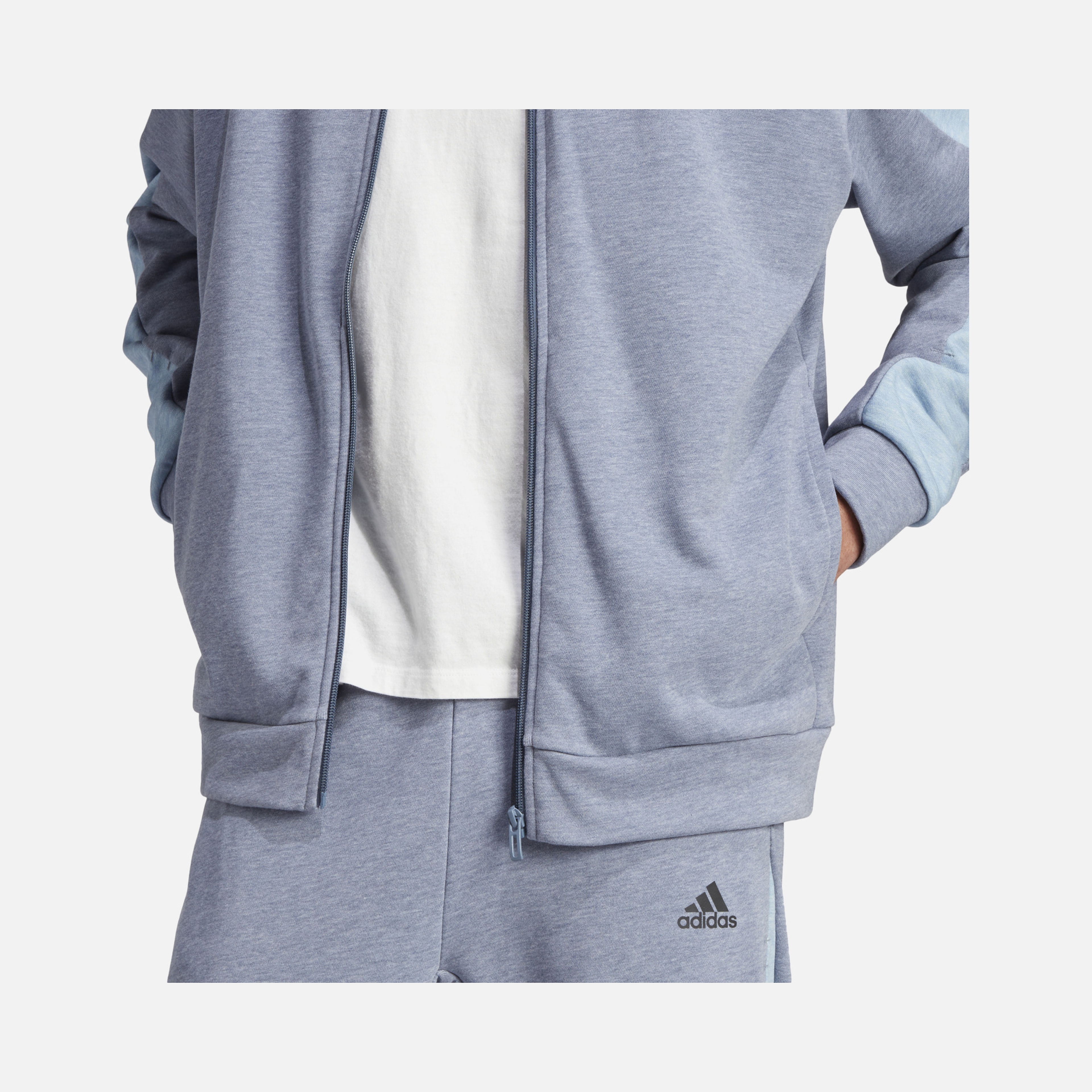 adidas Sportswear Melange Full-Zip Hoodie Erkek Sweatshirt