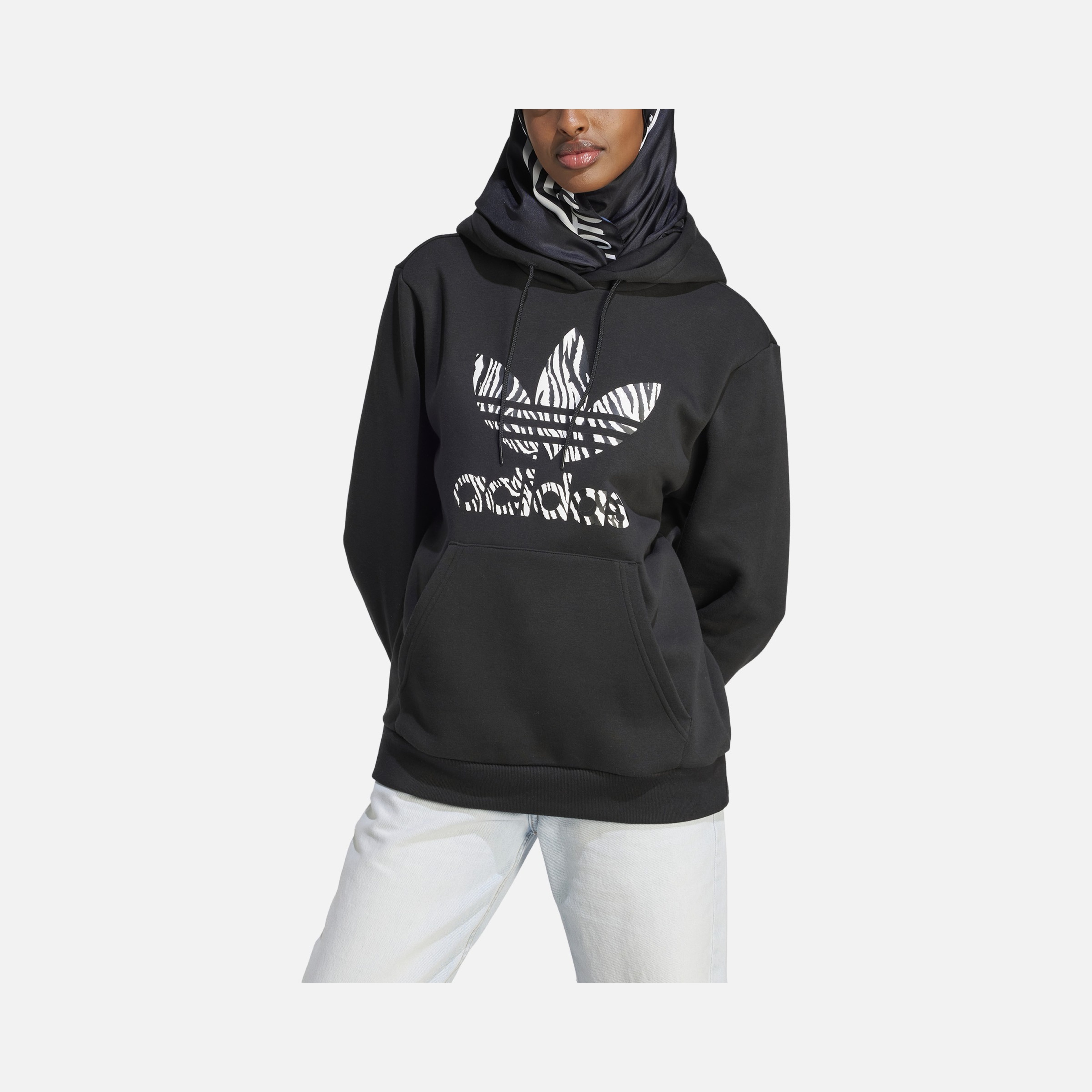 adidas Sportswear Zebra Animal Graphic Hoodie Kadın SweatShirt