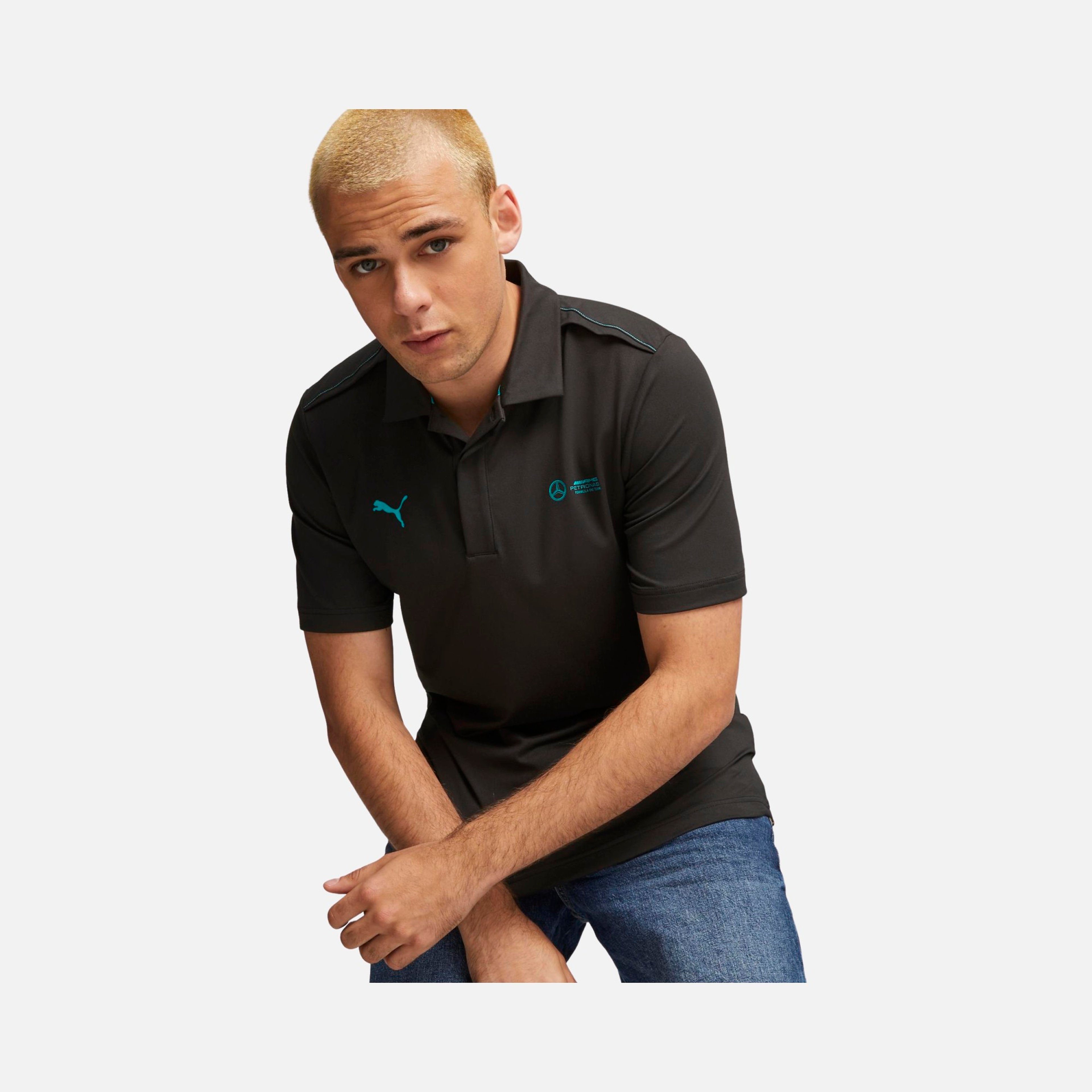 Puma Sportswear Mercedes-AMG Cloudspun Polo Short-Sleeve Erkek Tişört