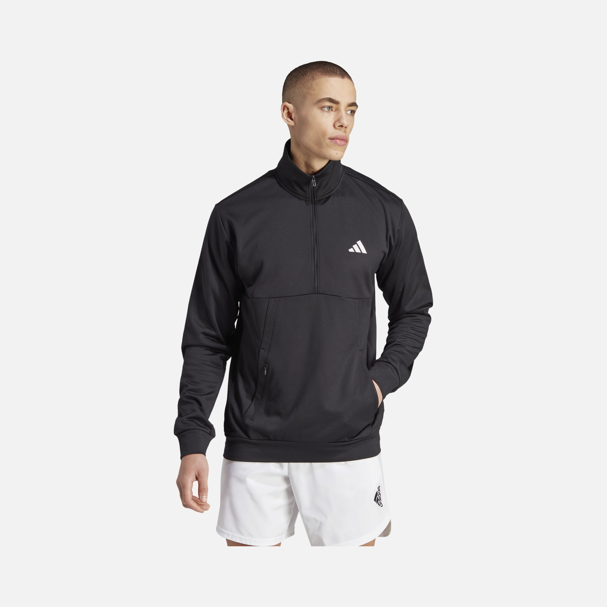 adidas Aeroready  1/4 Zip Hoodie Erkek Sweatshirt