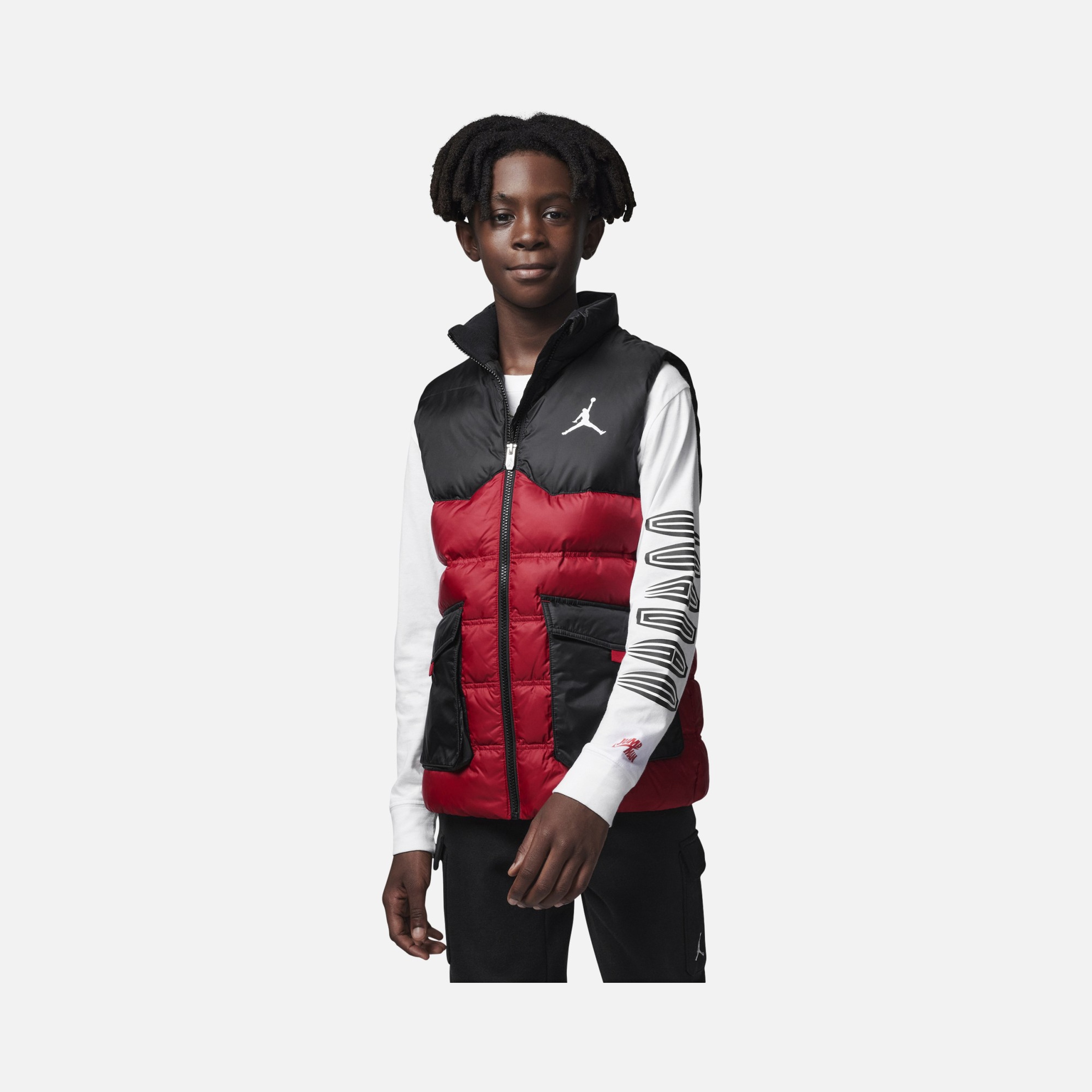 Nike Jordan Blocked Down Full-Zip (Boys') Çocuk Yelek | Barçın
