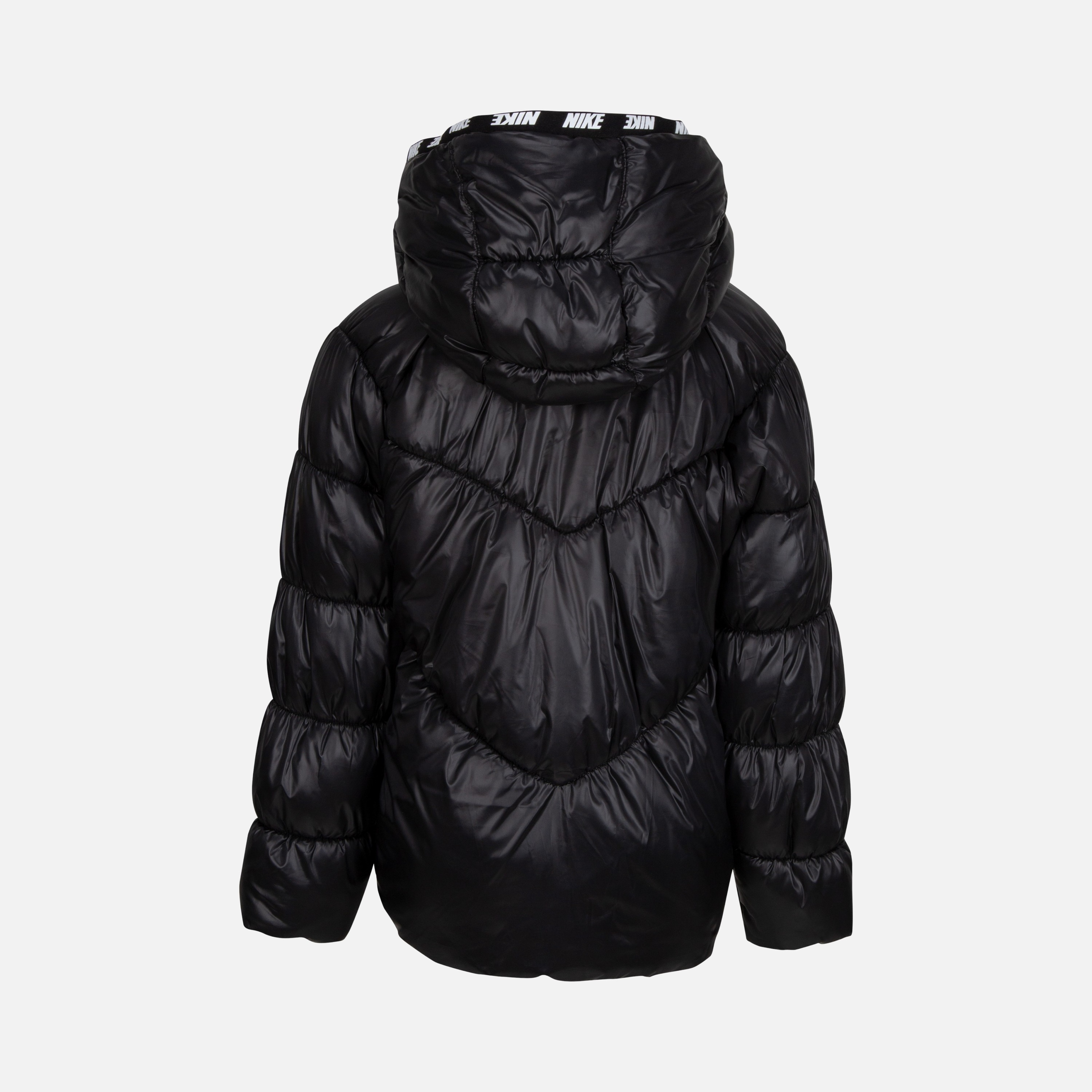 Nike Sportswear Chevron Cinched Puffer Full-Zip Hoodie (Girls') Çocuk Mont