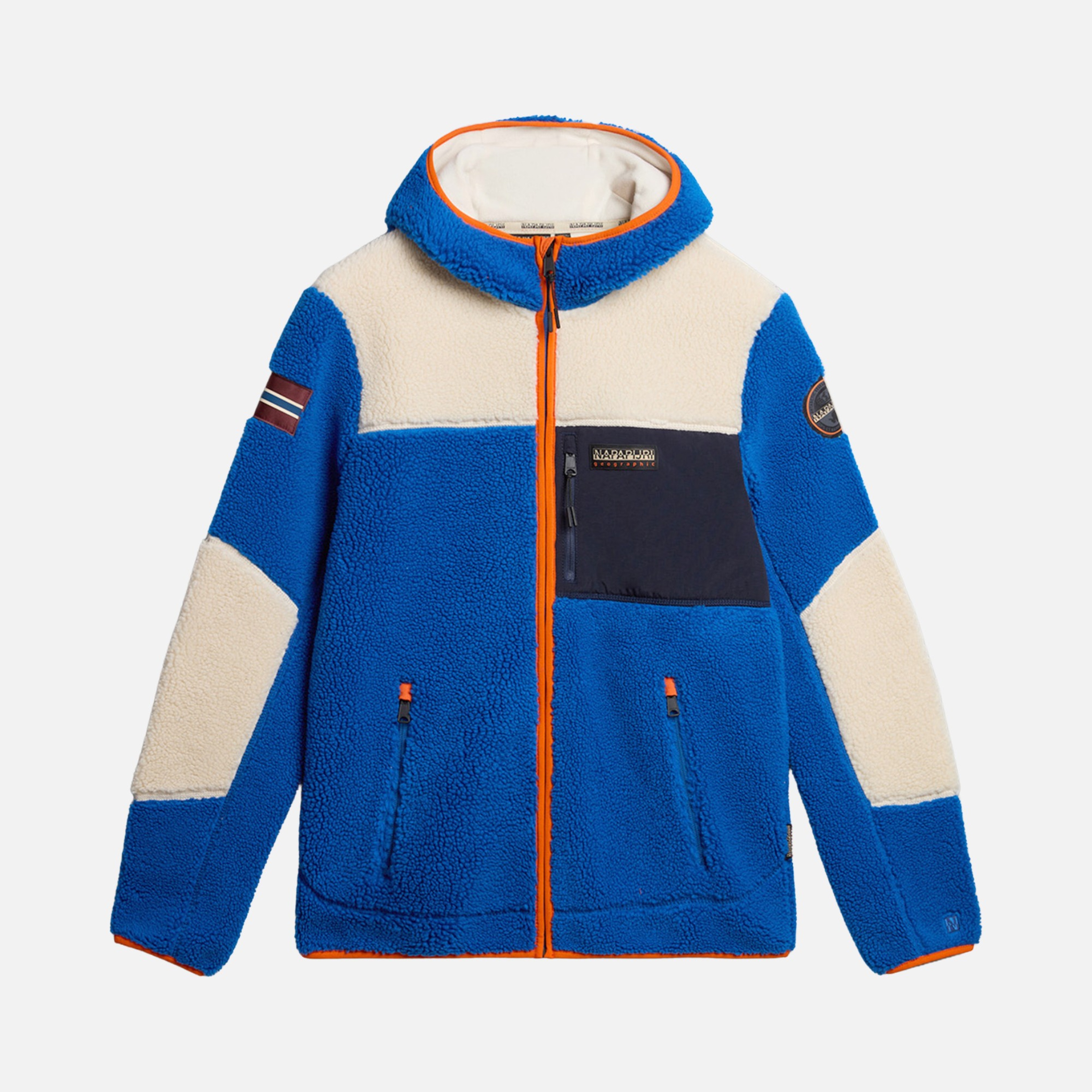 Napapijri Sportswear Yupik Fleece & Woven Block Full-Zip Hoodie Erkek Ceket