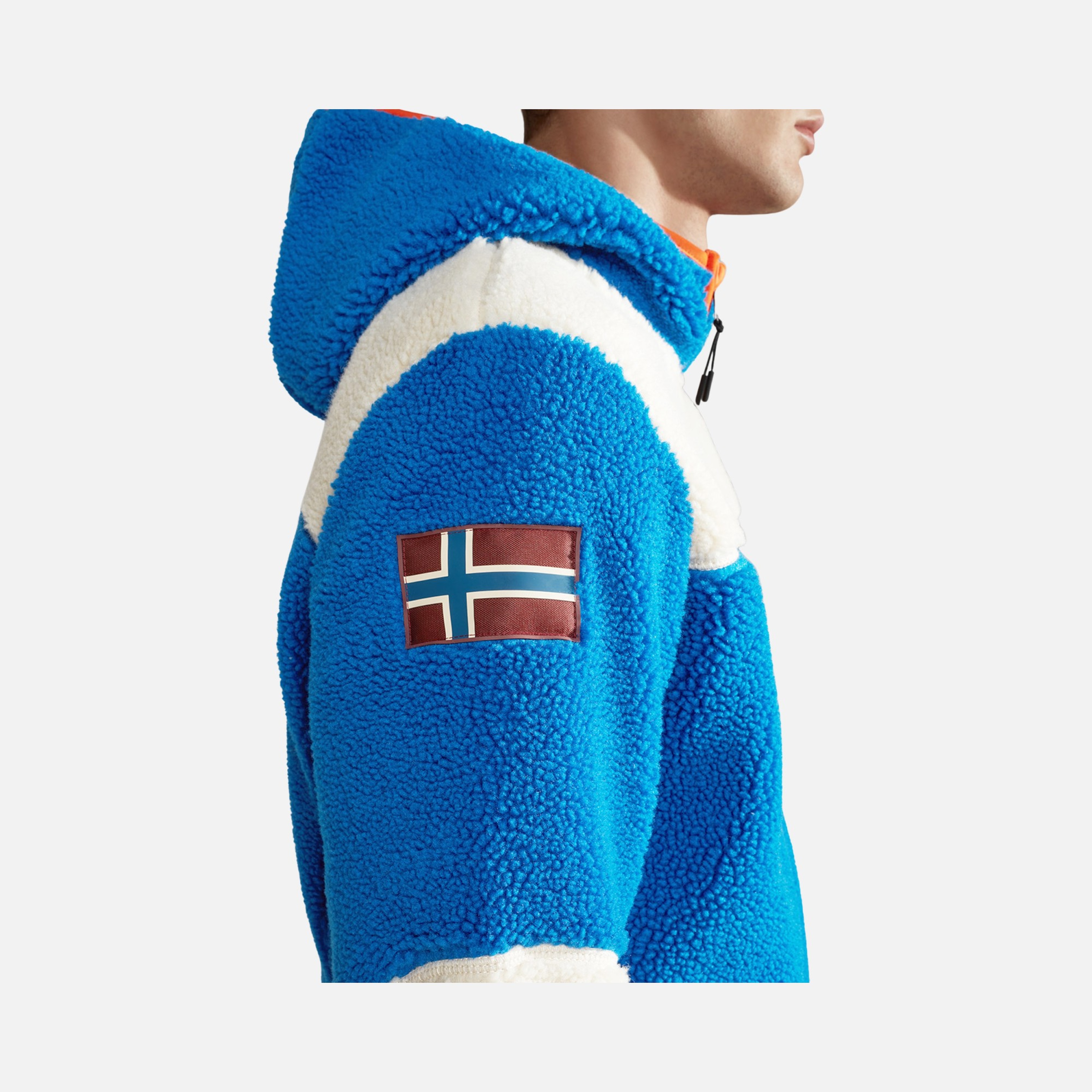 Napapijri Sportswear Yupik Fleece & Woven Block Full-Zip Hoodie Erkek Ceket