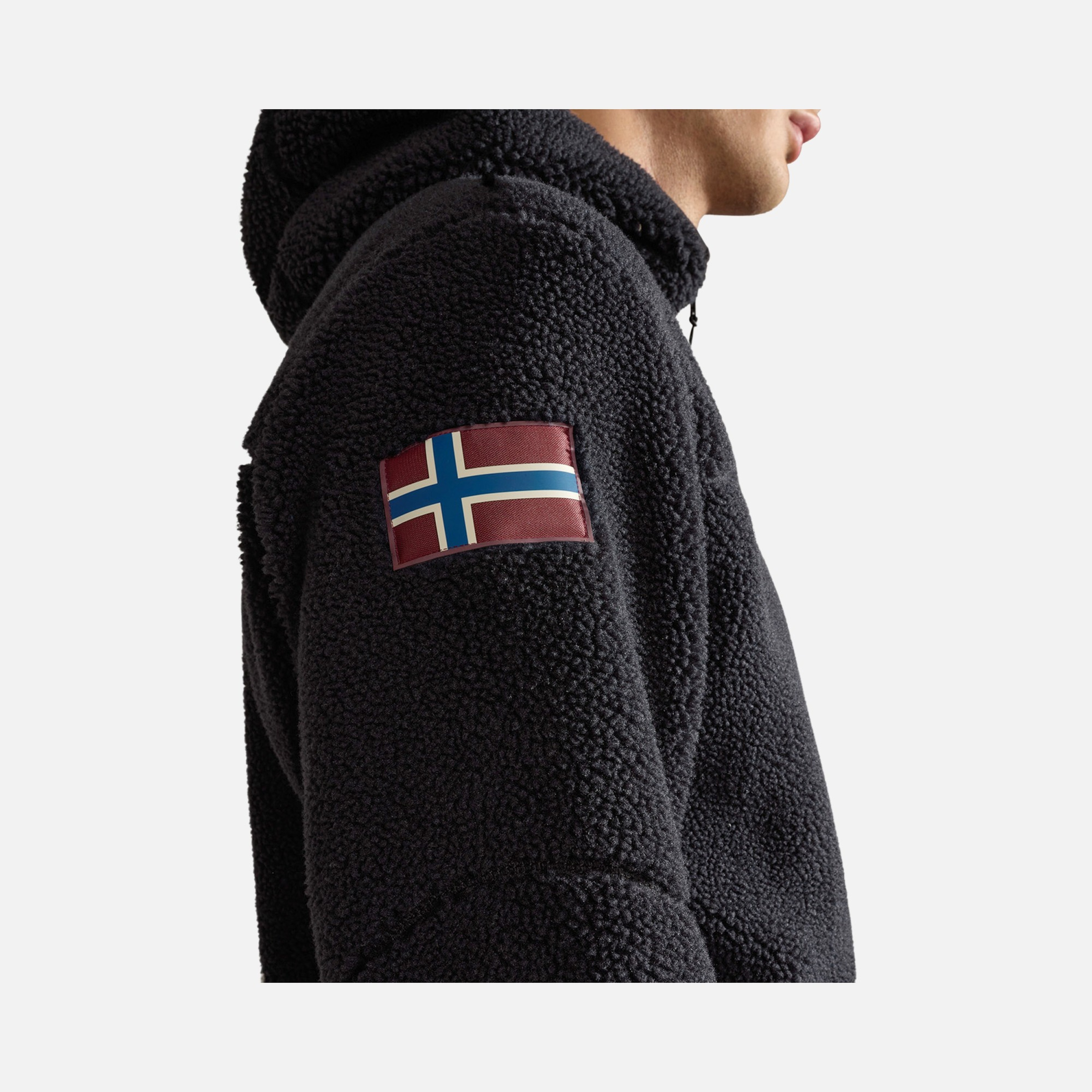 Napapijri Sportswear Yupik Fleece & Woven Block Full-Zip Hoodie Erkek Ceket