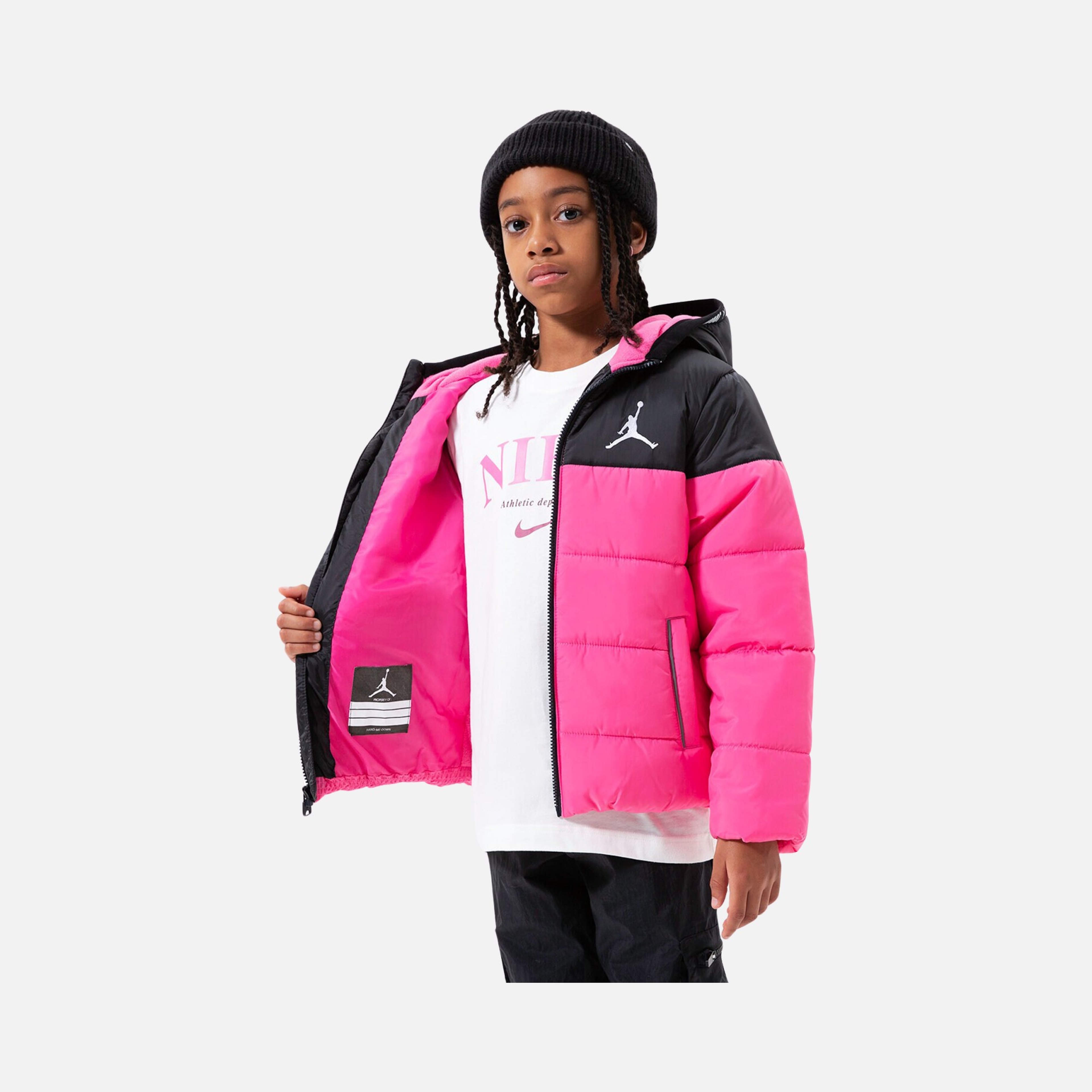 Nike Jordan Basic Poly Puffer Full-Zip Hoodie Çocuk Mont