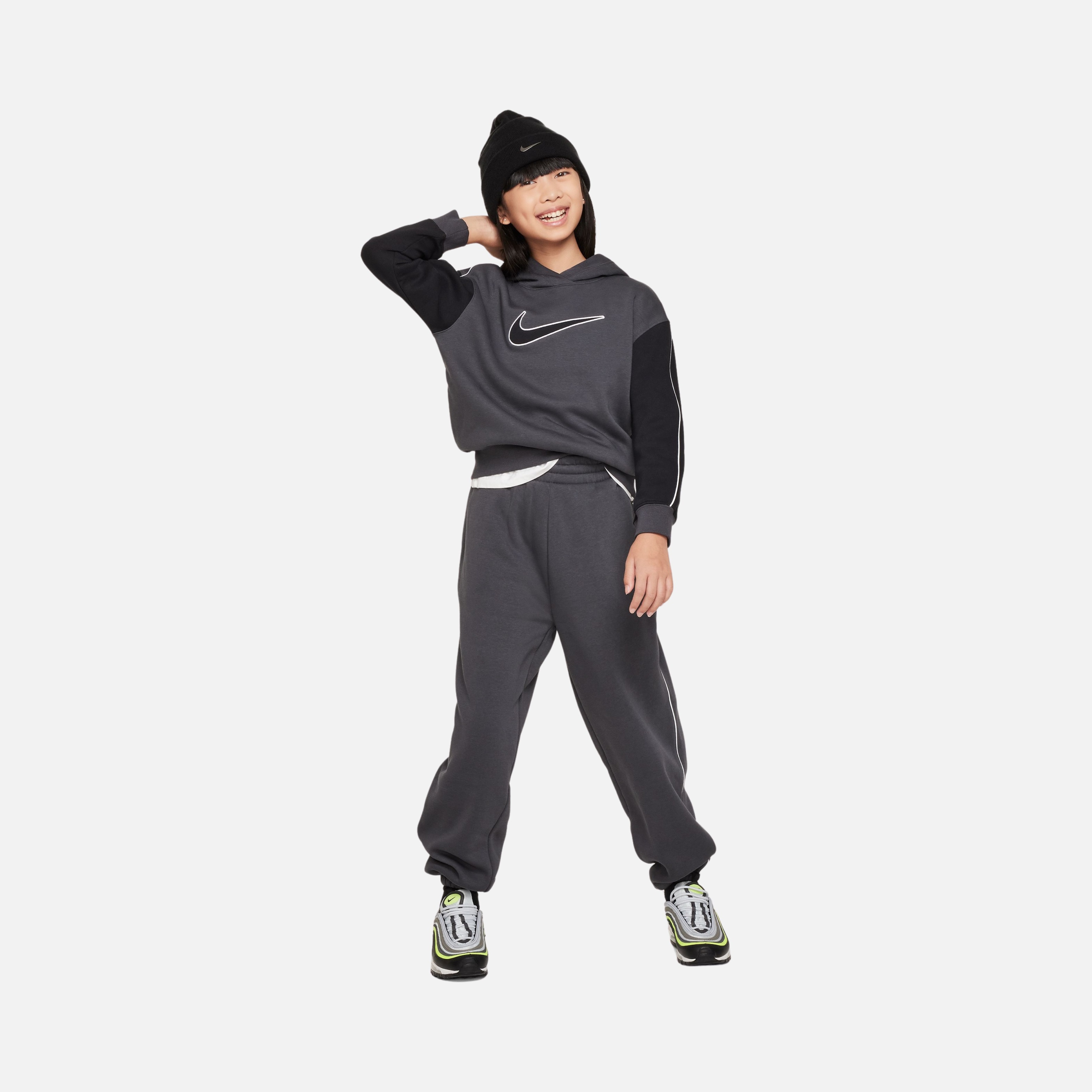 Nike Sportswear Oversized Fleece Pullover Hoodie (Girls') Çocuk Sweatshirt
