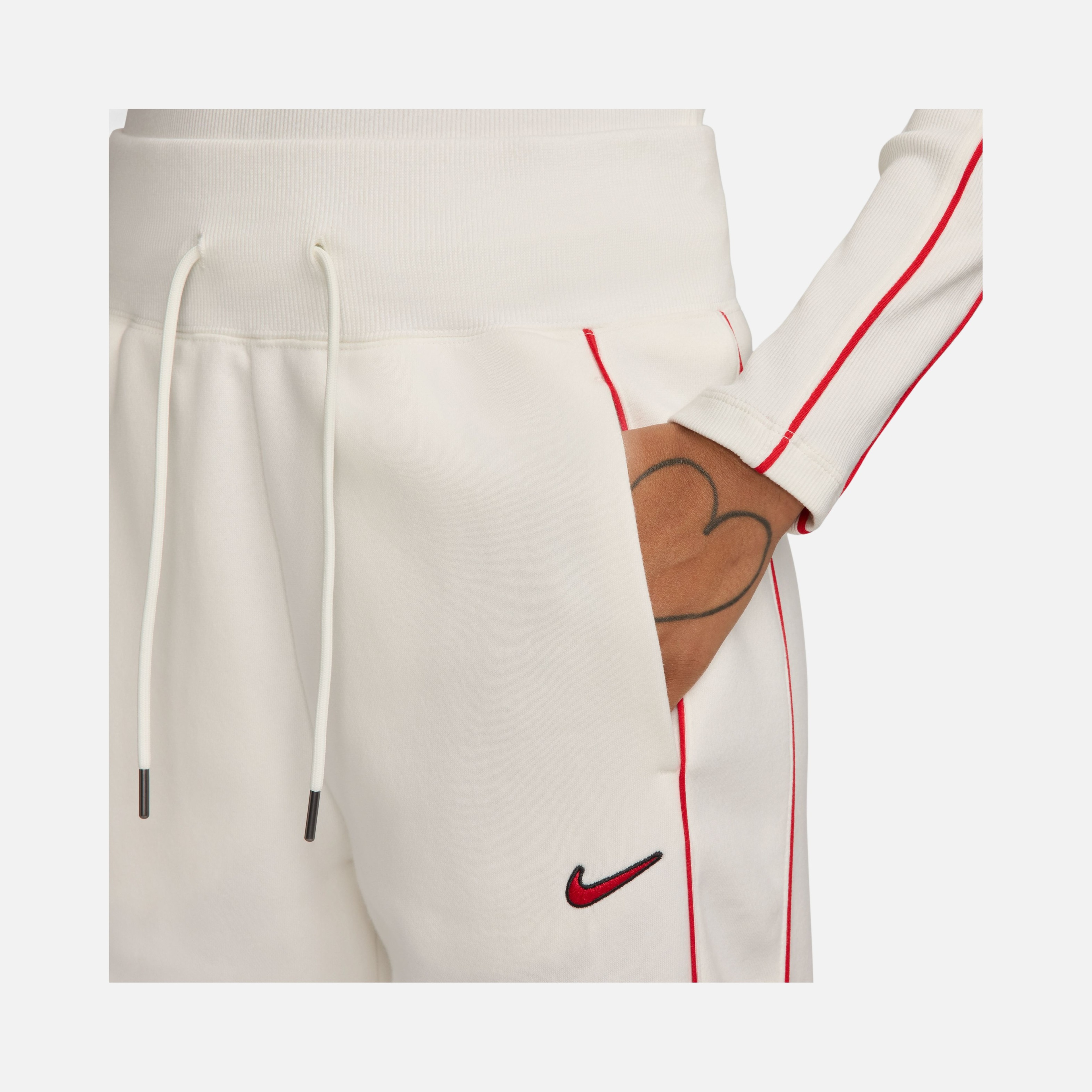 Nike Sportswear Phoenix Fleece High-Waisted Open-Hem Bottoms Kadın Eşofman Altı
