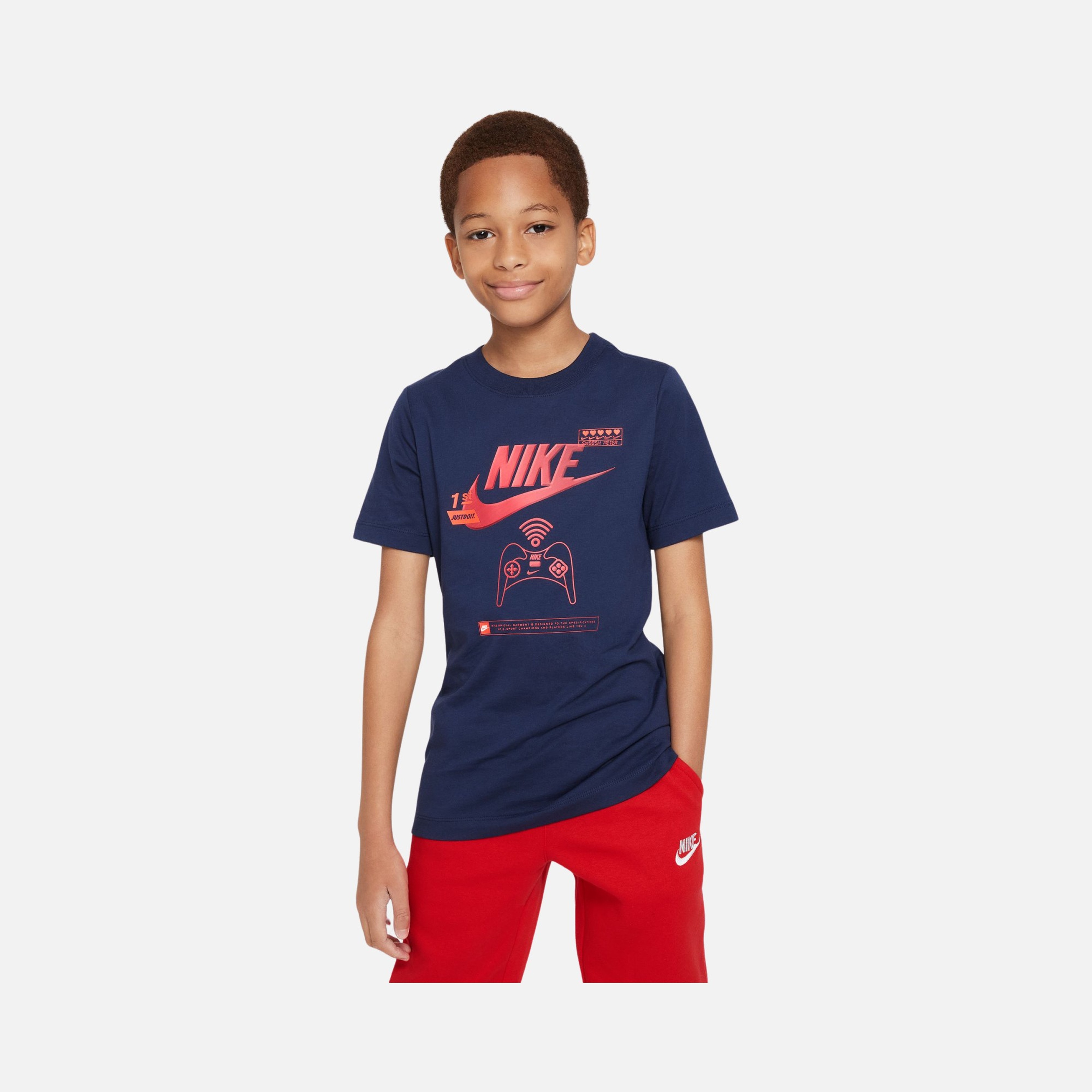 Nike Sportswear Futura Fill ''Swoosh Measuring Device Graphic'' Short-Sleeve Çocuk Tişört
