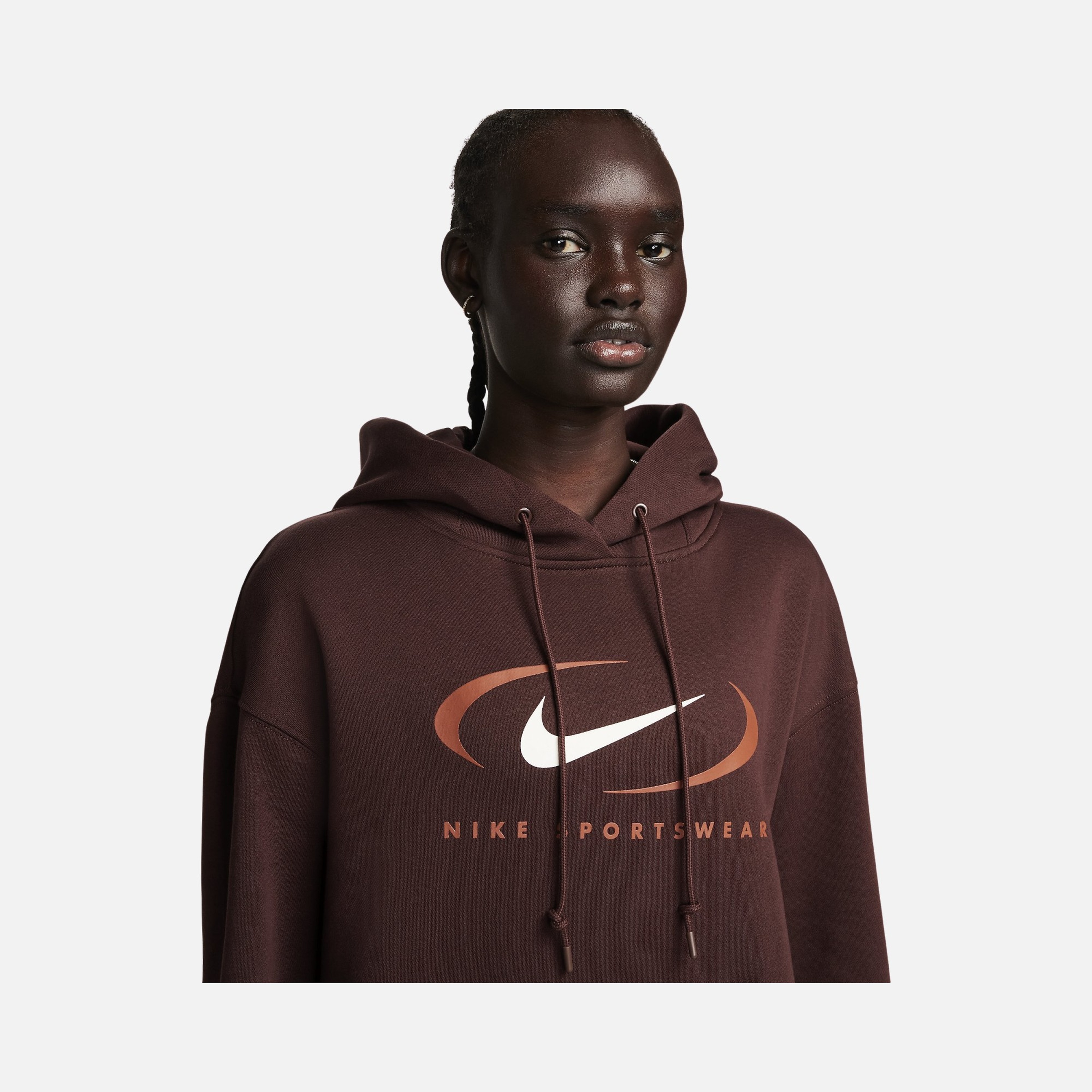 Nike Sportswear Graphic Oversized Fleece Pullover Hoodie Kadın Sweatshirt