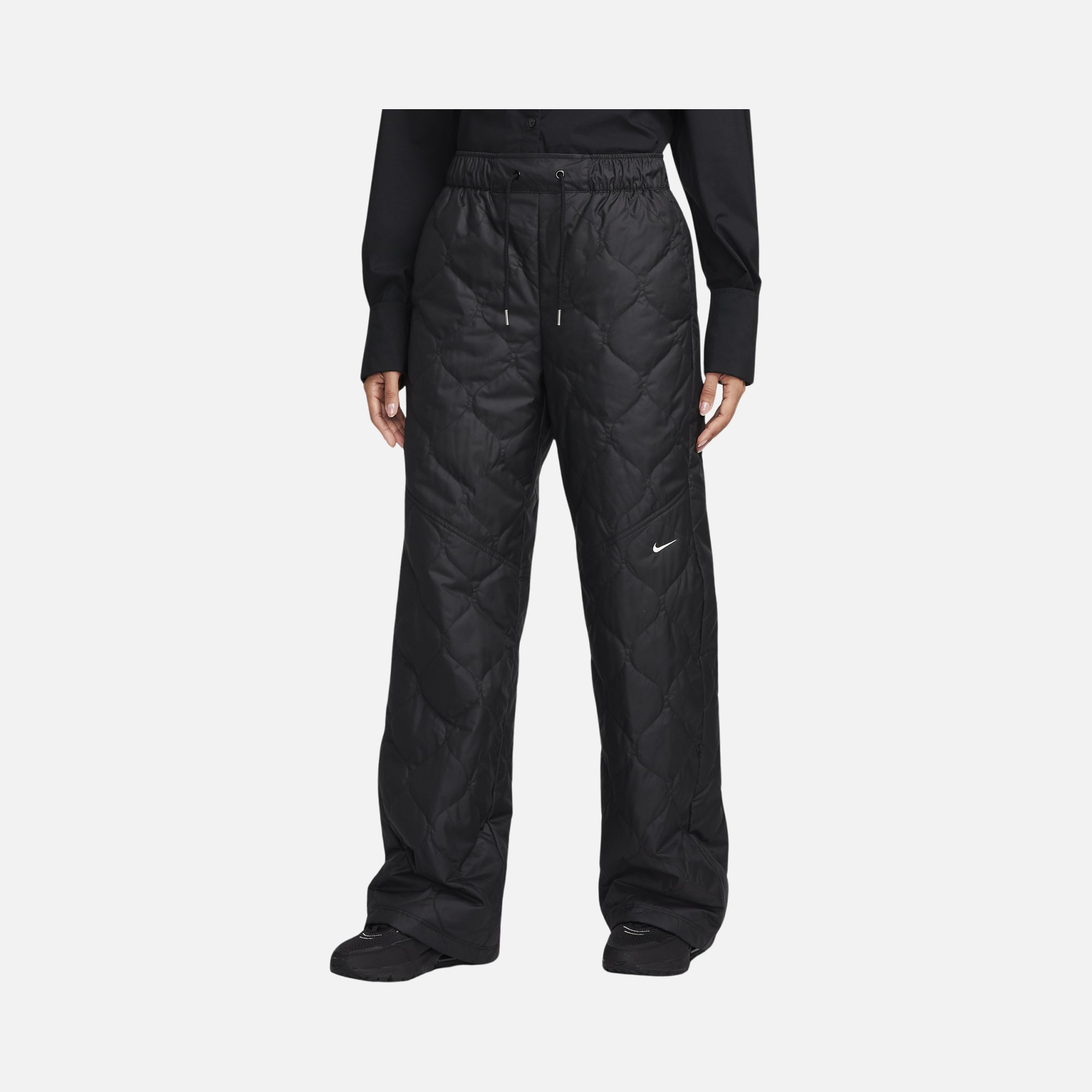 Nike Sportswear Essentials High-Waisted Open-Hem Quilted Kadın Eşofman Altı