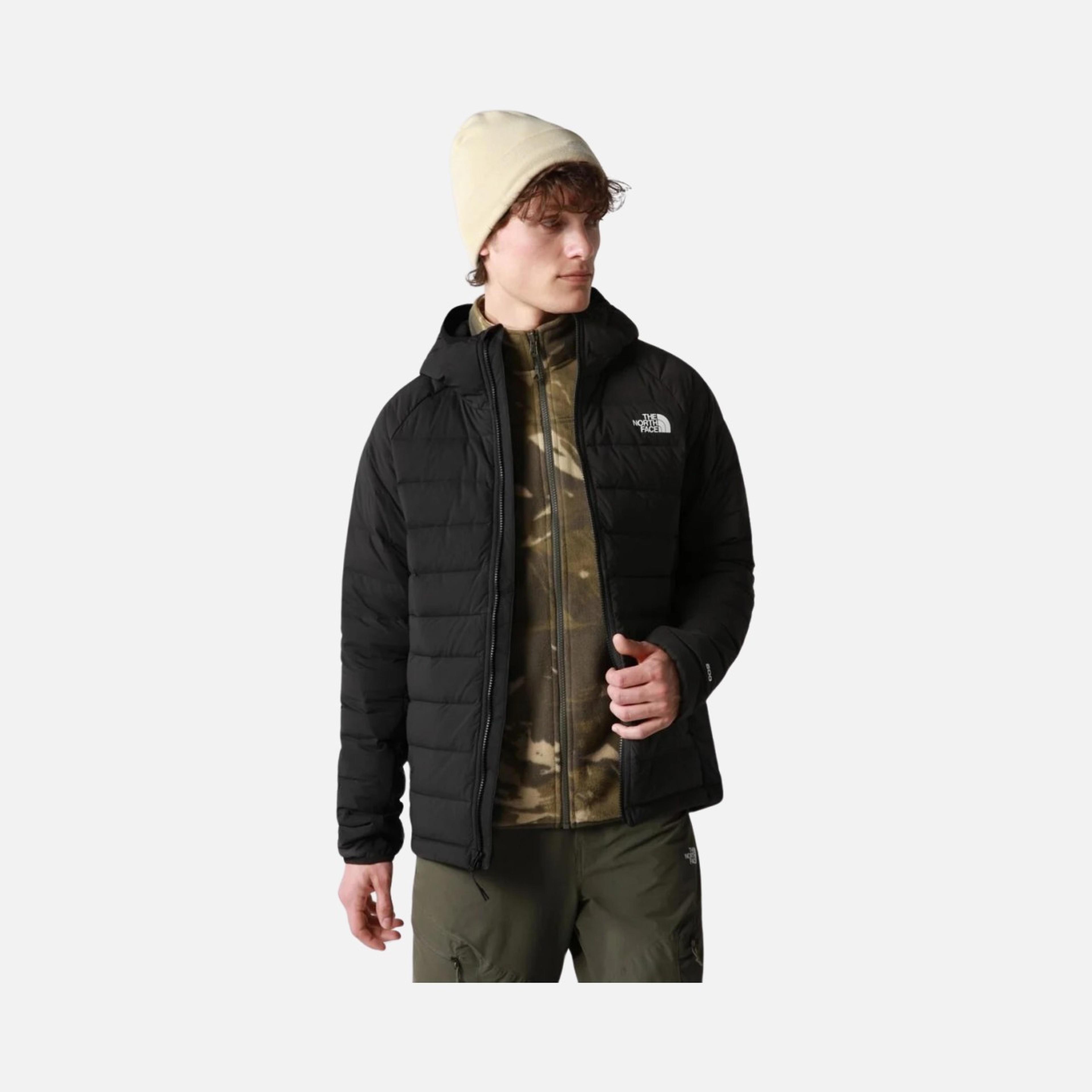 North Face Belleview Stretch Goose Down 600 Full-Zip Hoodie Erkek Mont