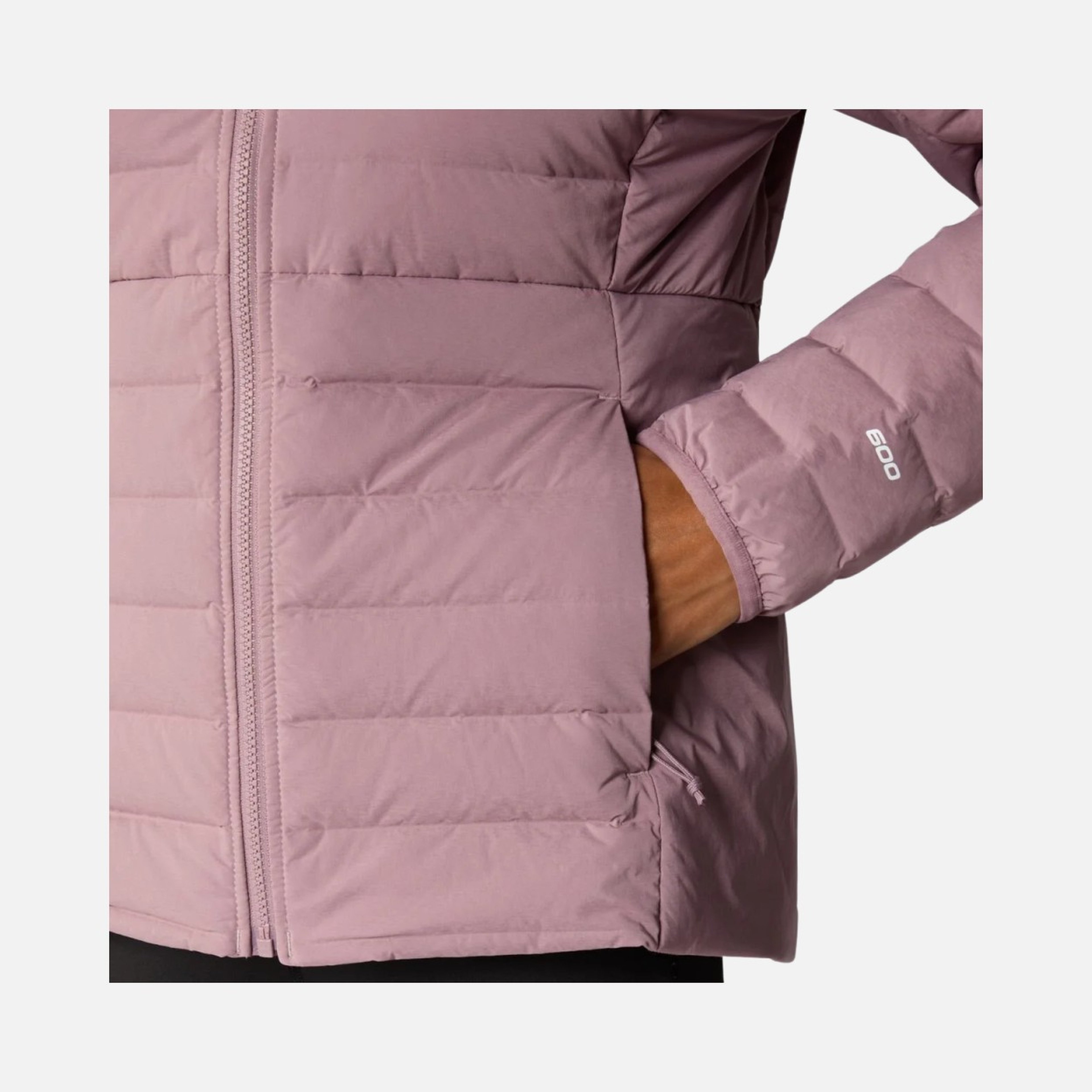 North Face Belleview Stretch Goose Down 600 Full-Zip Hoodie Kadın Mont