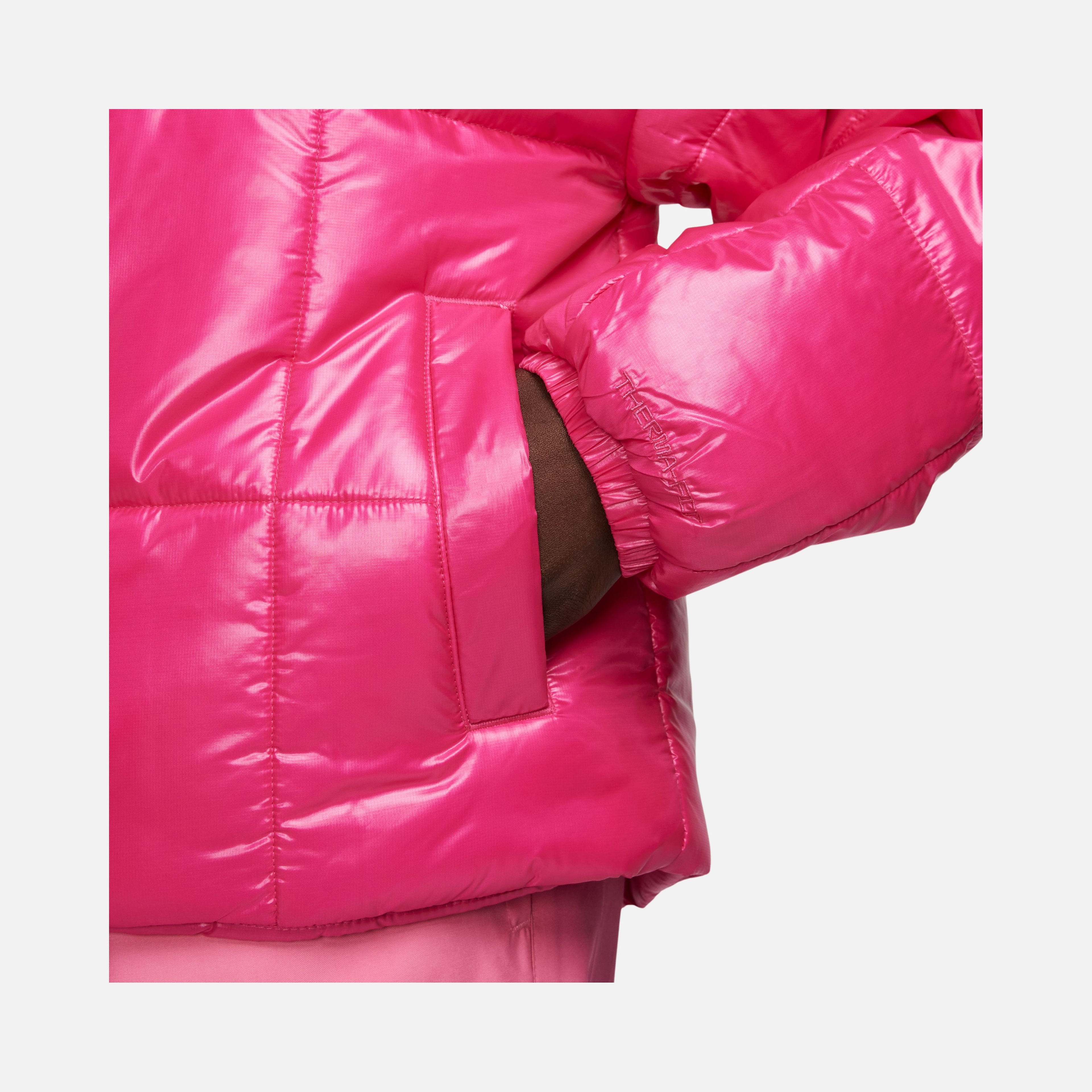 Nike Sportswear Classic Puffer Shine Therma-Fit Plenty Full-Zip Hoodie Kadın Mont